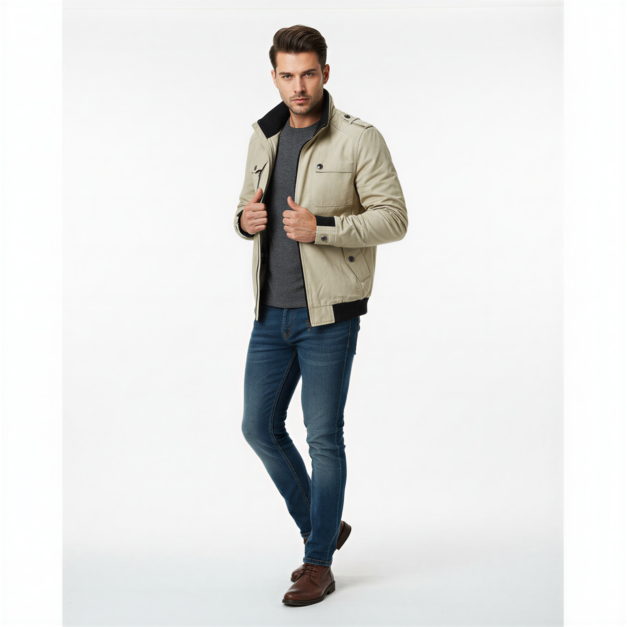 Giacca Bomber Oliver | Stile Utilitario | Uomo