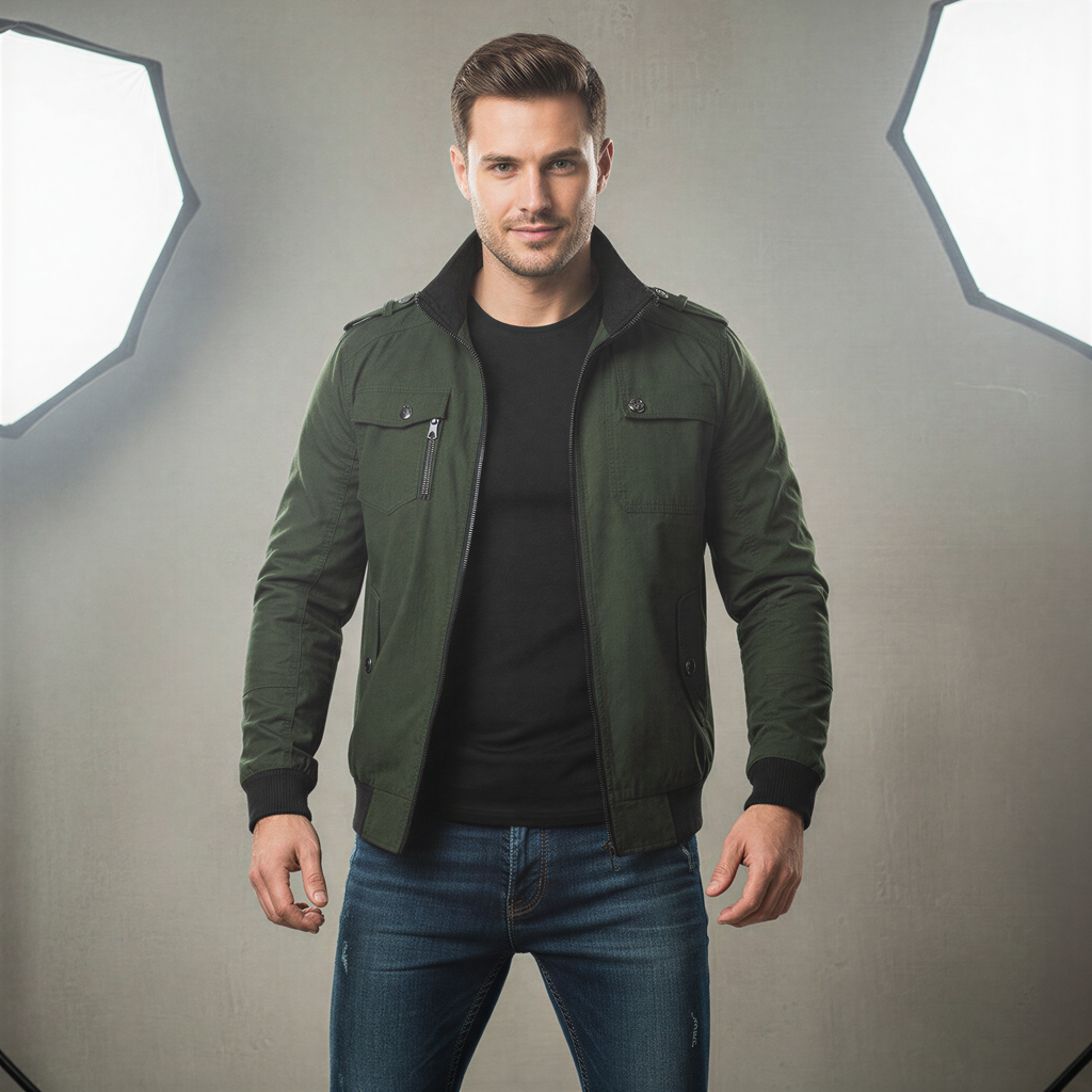 Giacca Bomber Oliver | Stile Utilitario | Uomo