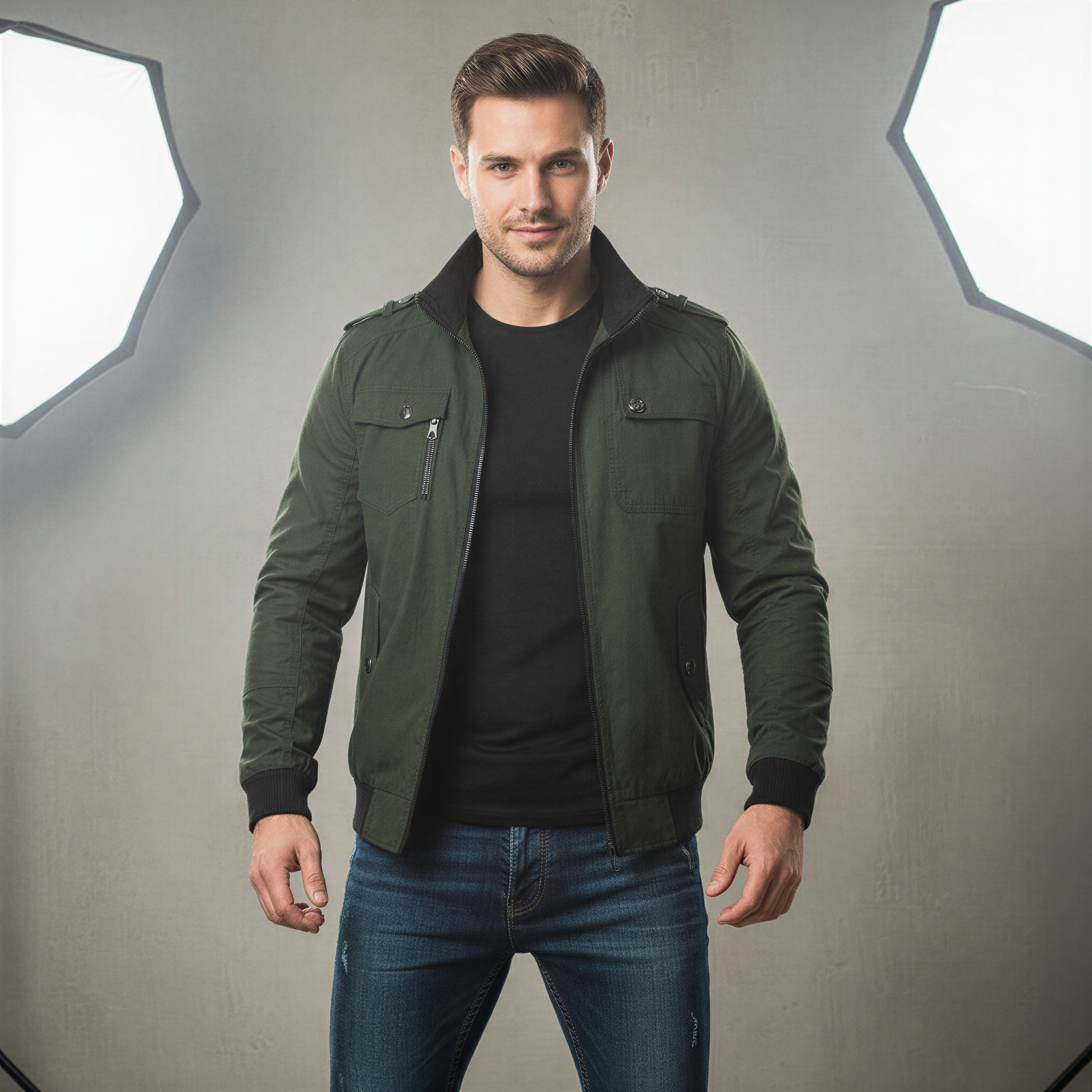 Giacca Bomber Oliver | Stile Utilitario | Uomo