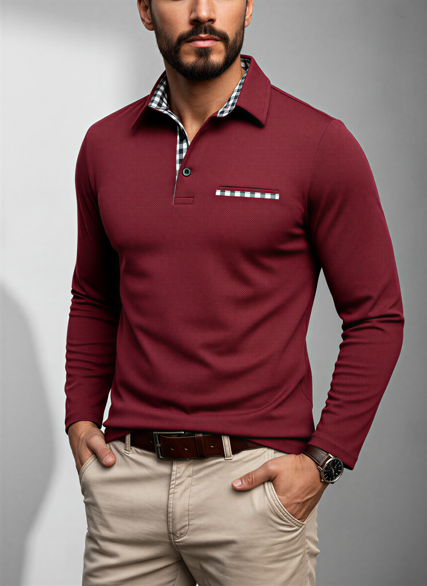 Victor Polo Manica Lunga | Stile Smart Casual | Autunno/Inverno