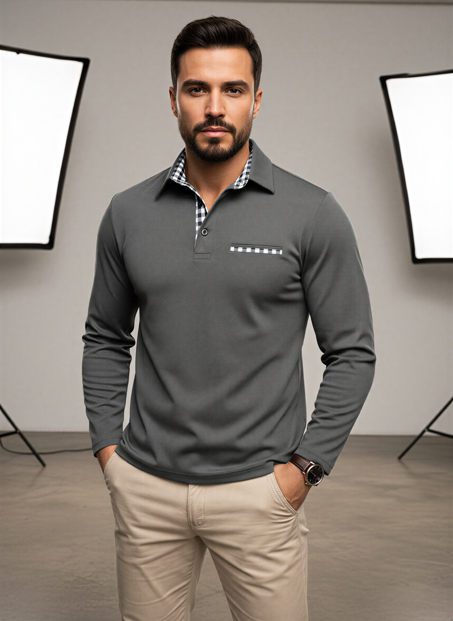 Victor Polo Manica Lunga | Stile Smart Casual | Autunno/Inverno