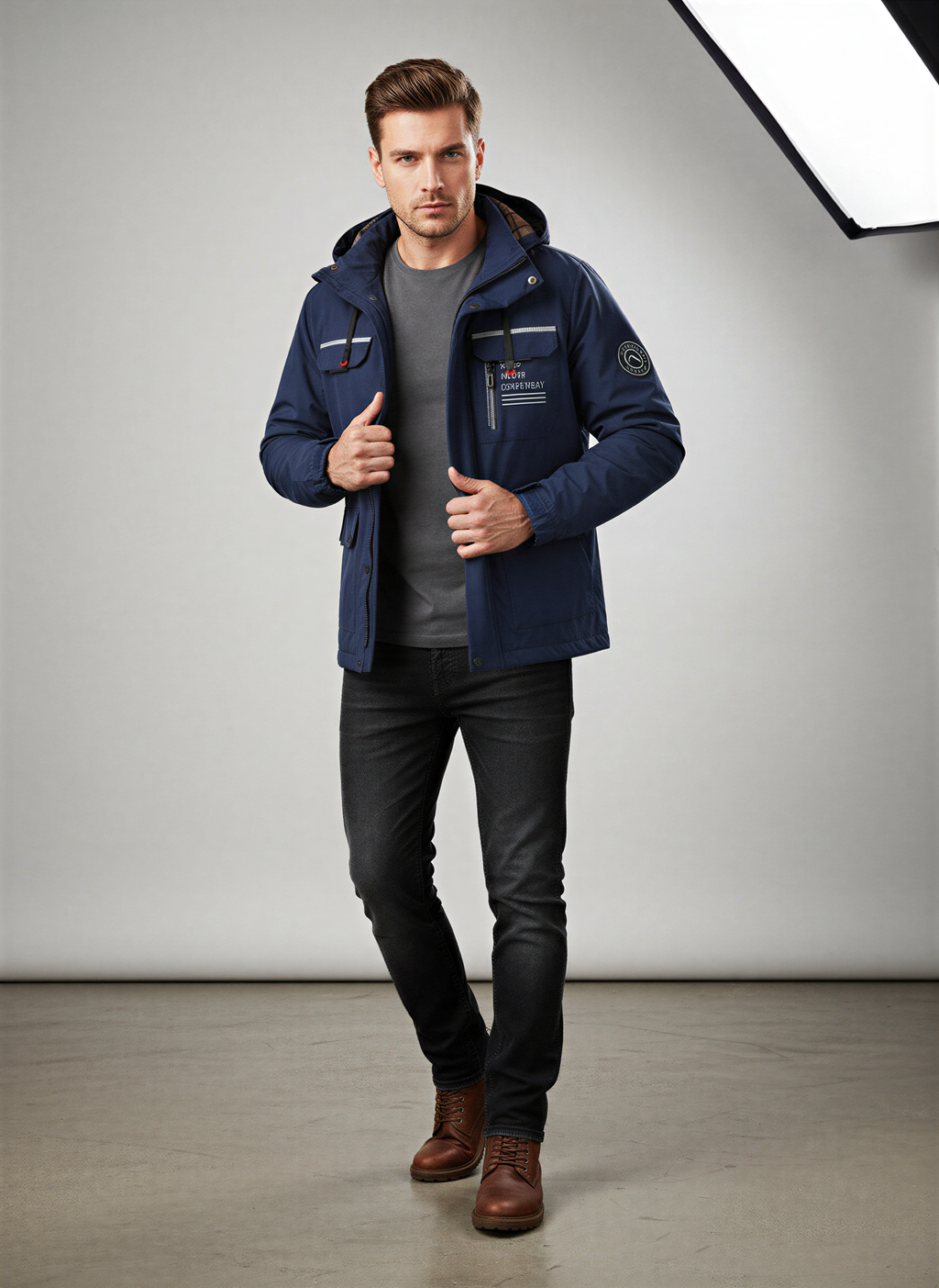 Lorenzo Giacca Utility con Cappuccio | Stile Outdoor | Primavera/Autunno