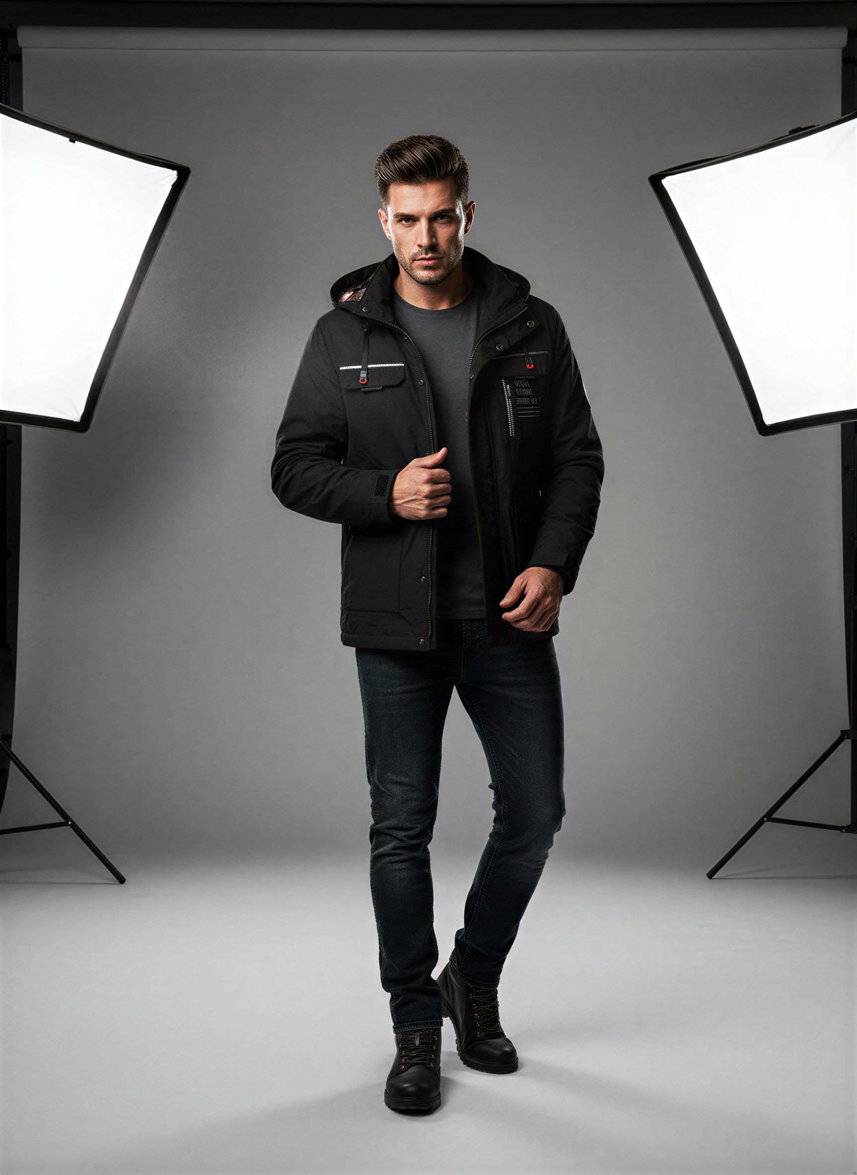 Lorenzo Giacca Utility con Cappuccio | Stile Outdoor | Primavera/Autunno