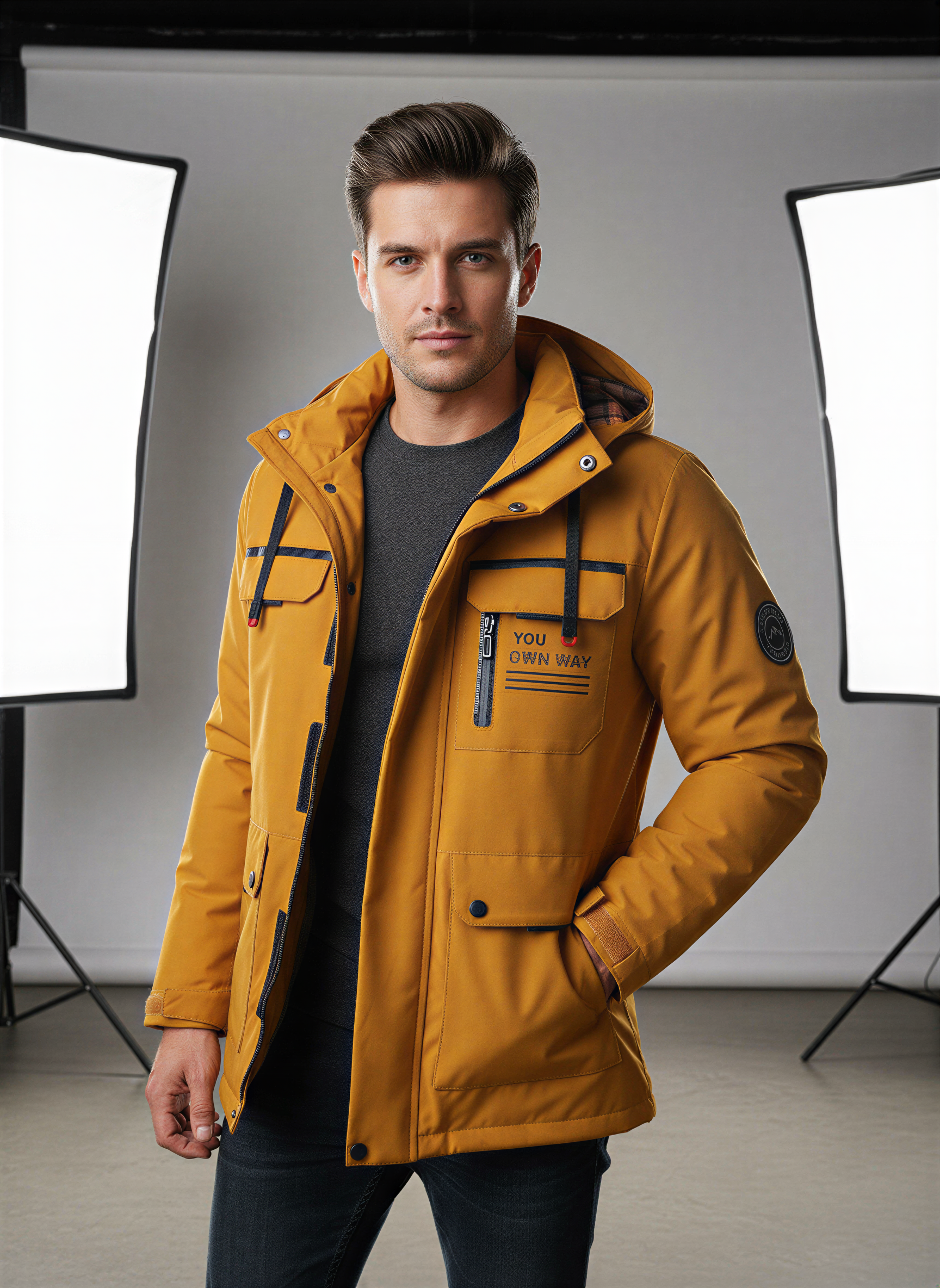 Lorenzo Giacca Utility con Cappuccio | Stile Outdoor | Primavera/Autunno