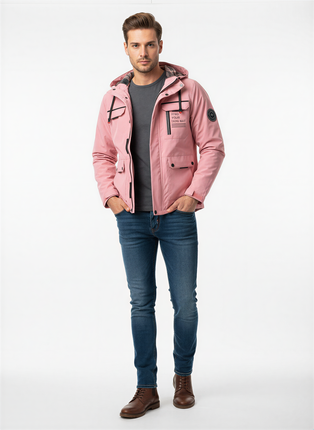 Lorenzo Giacca Utility con Cappuccio | Stile Outdoor | Primavera/Autunno