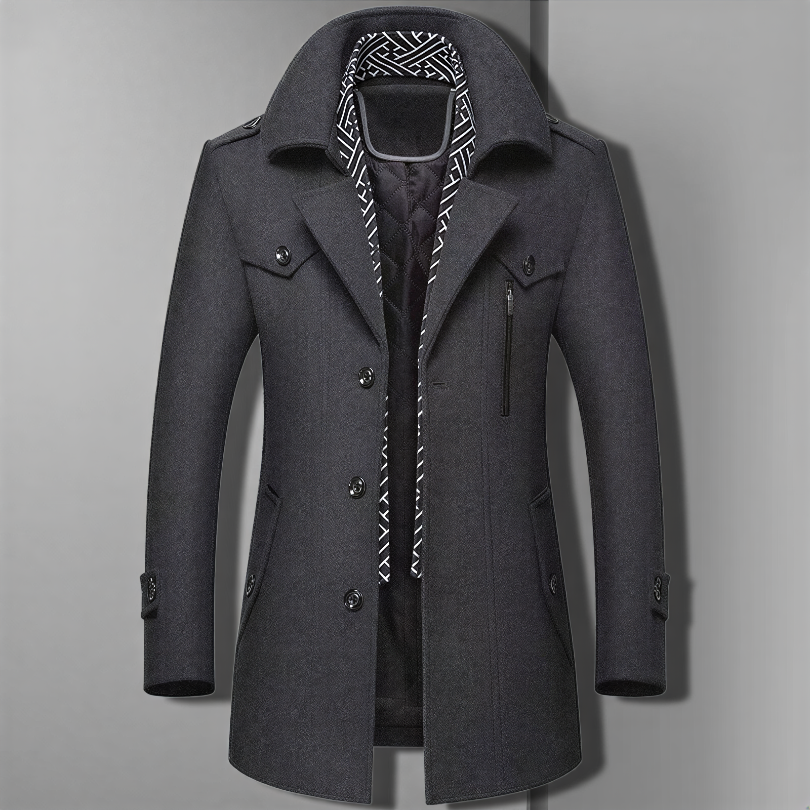 Edward Cappotto Classico | Misto Lana | Inverno Uomo