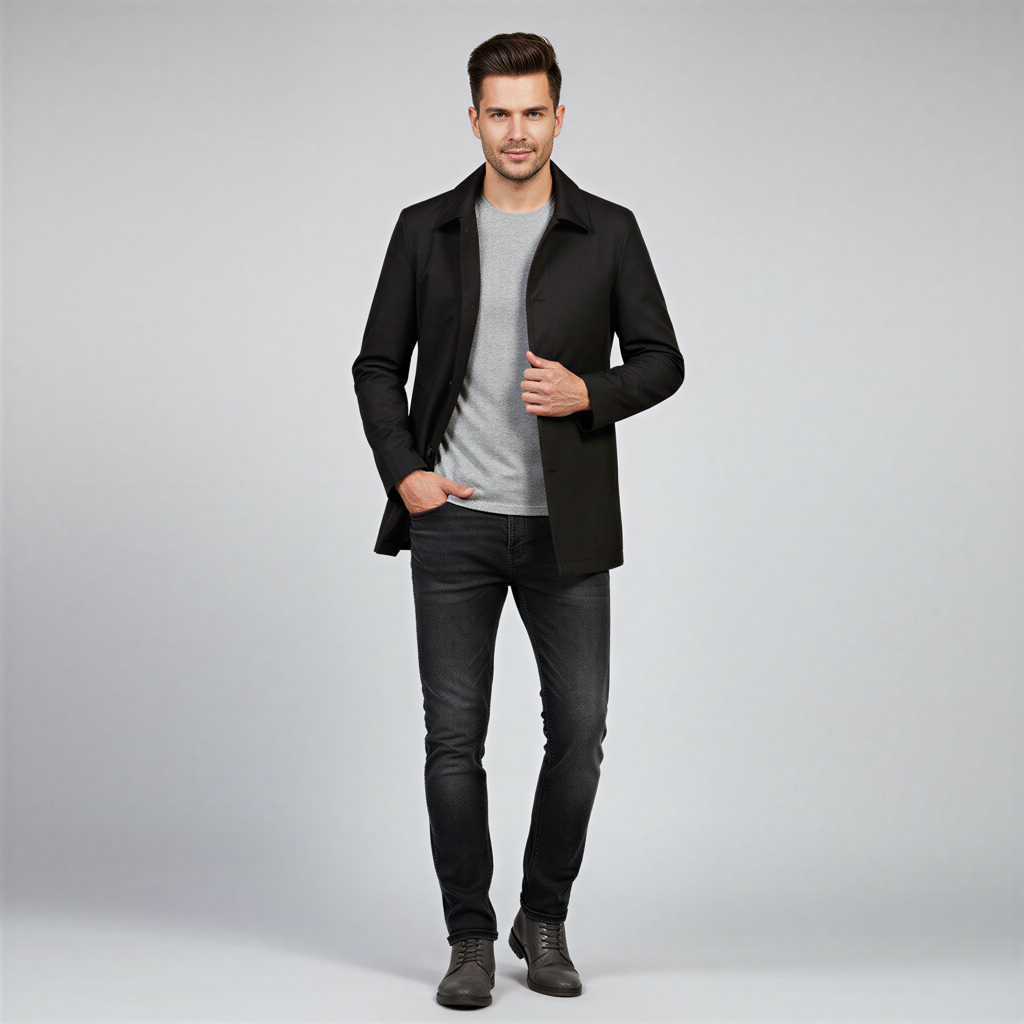 David Cappotto Classico Uomo | Monopetto Elegante | Multistagione