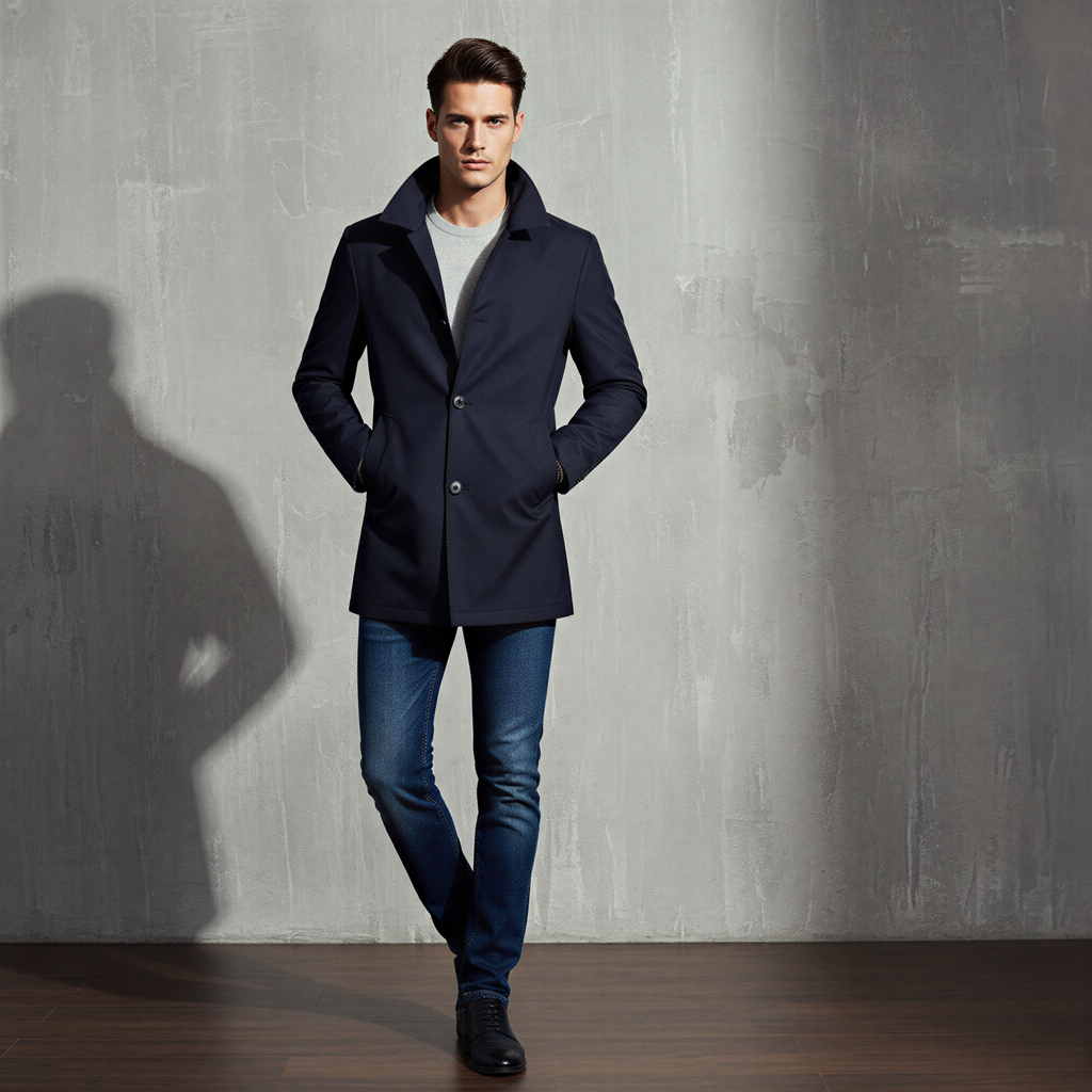 David Cappotto Classico Uomo | Monopetto Elegante | Multistagione