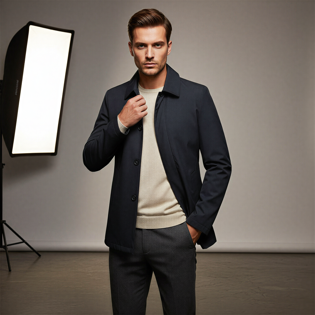 David Cappotto Classico Uomo | Monopetto Elegante | Multistagione