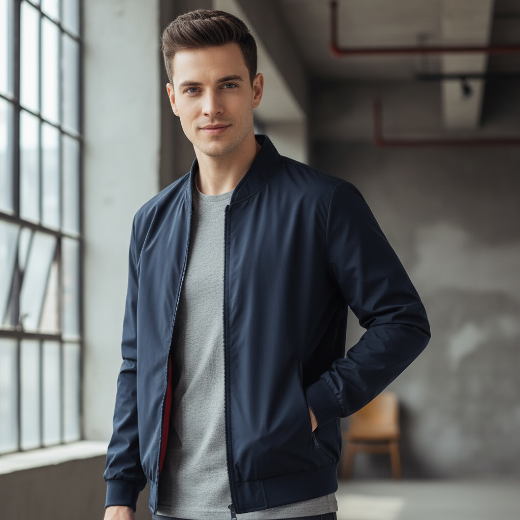 Adam Bomber Leggero | Stile Contemporaneo | Uomo