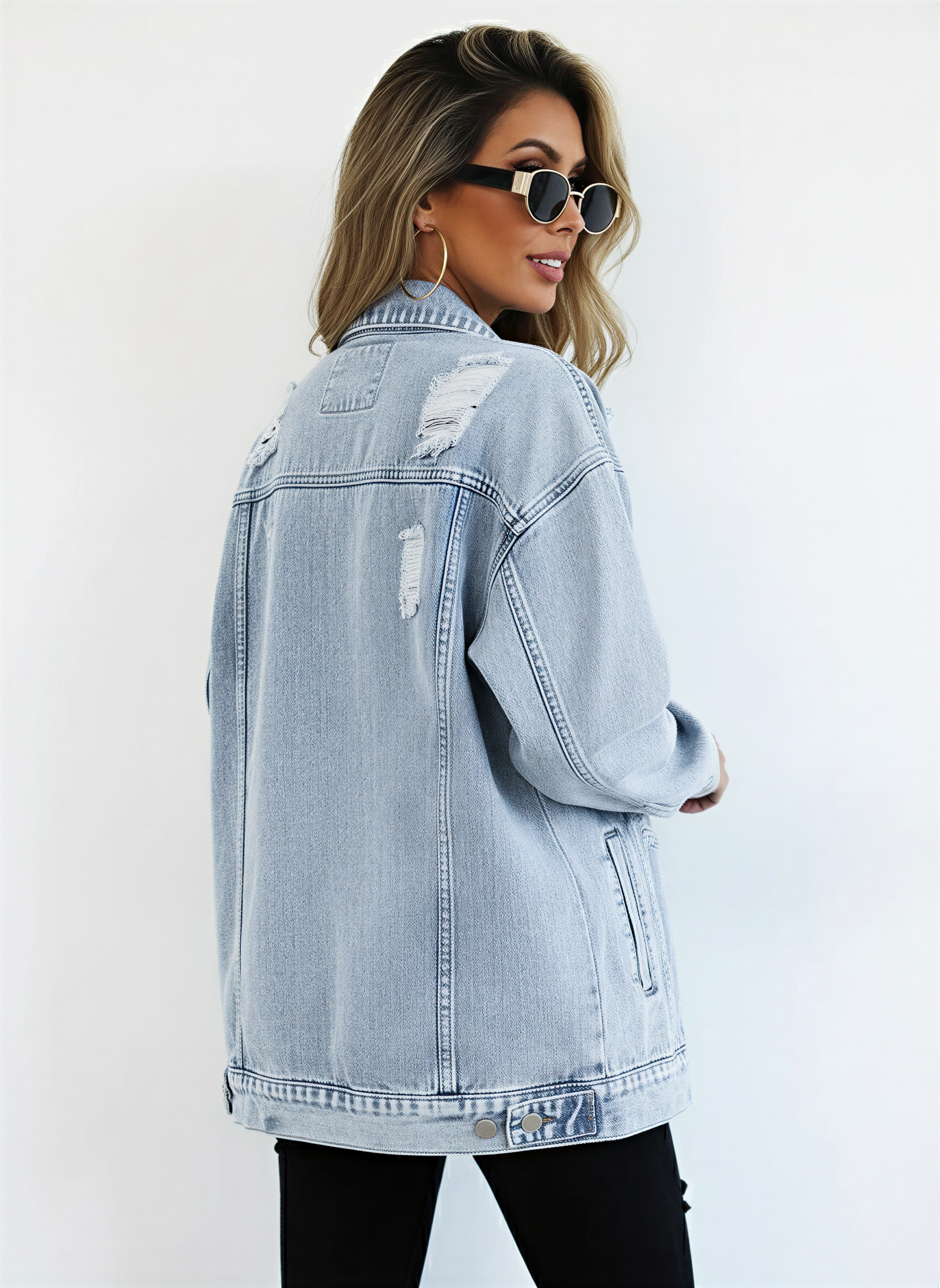 Giacca Jeans Oversize | Denim Chiaro | Casual