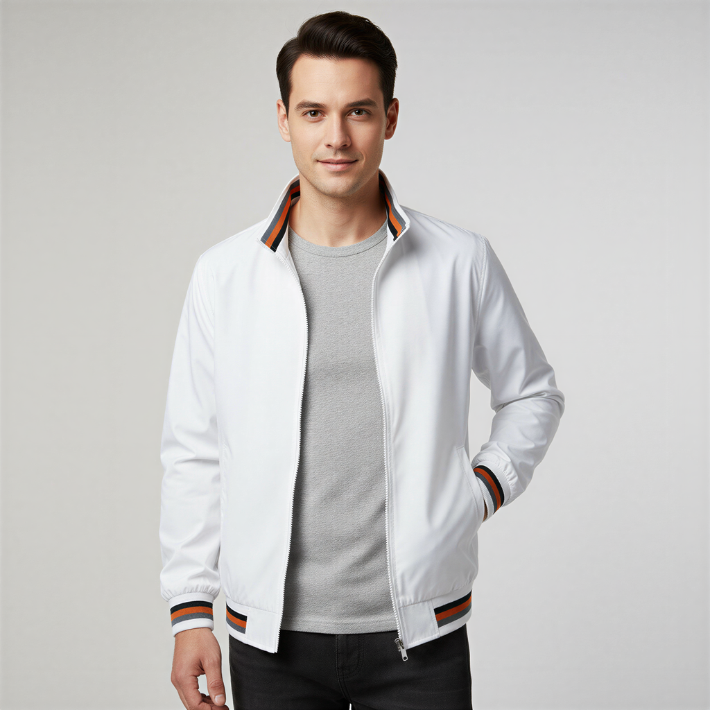 Bomber Jakob | Stile Sportivo con Strisce | Mezza Stagione