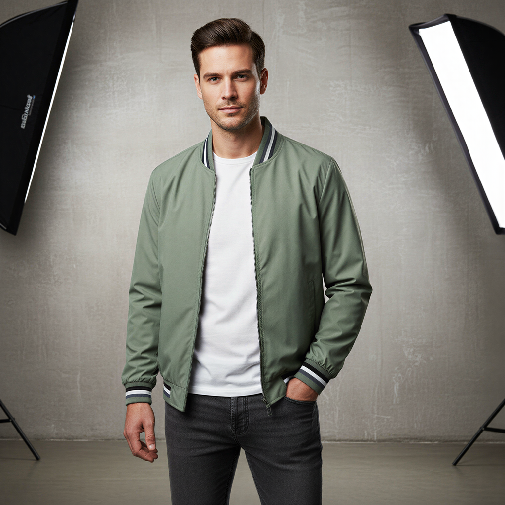 Bomber Jakob | Stile Sportivo con Strisce | Mezza Stagione