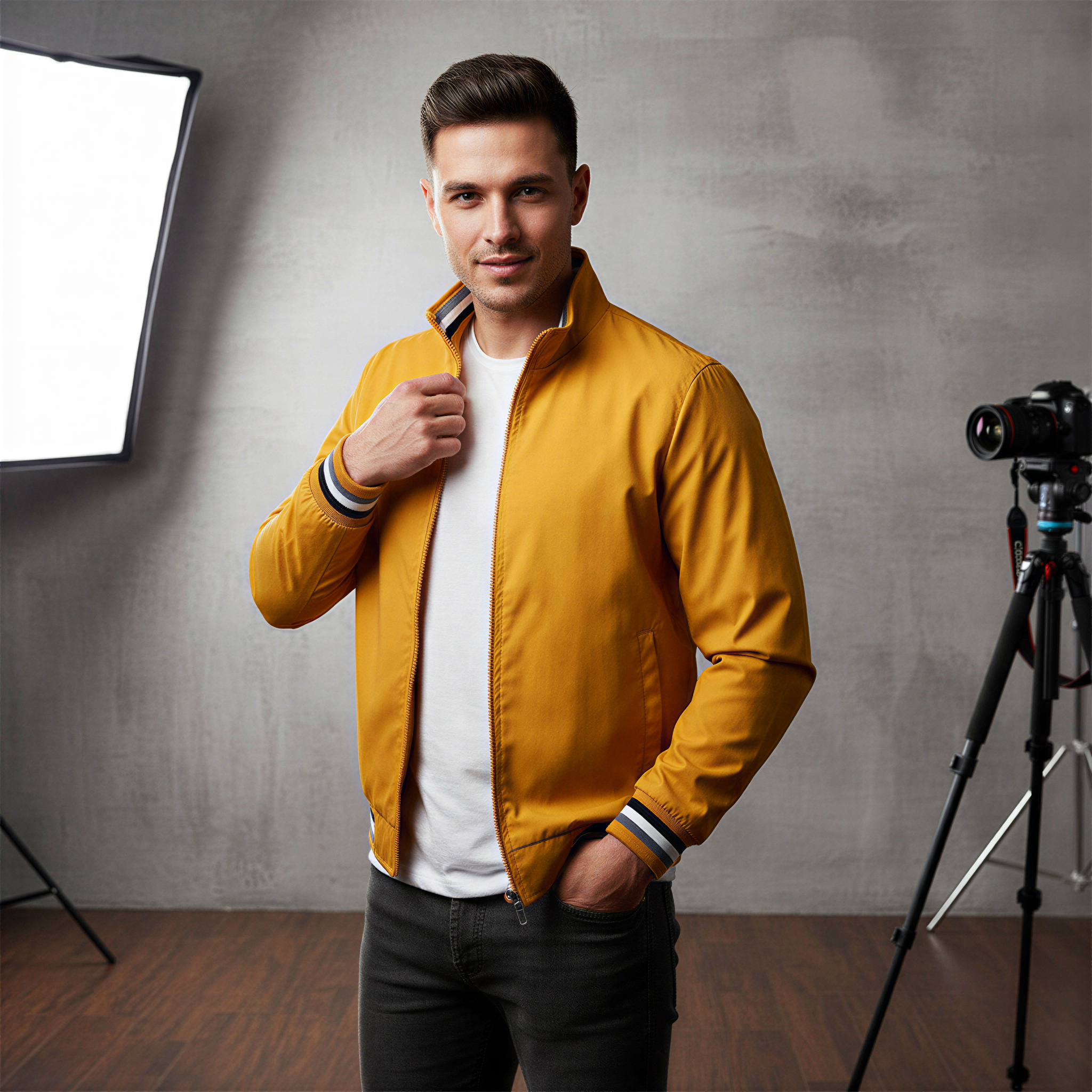 Bomber Jakob | Stile Sportivo con Strisce | Mezza Stagione