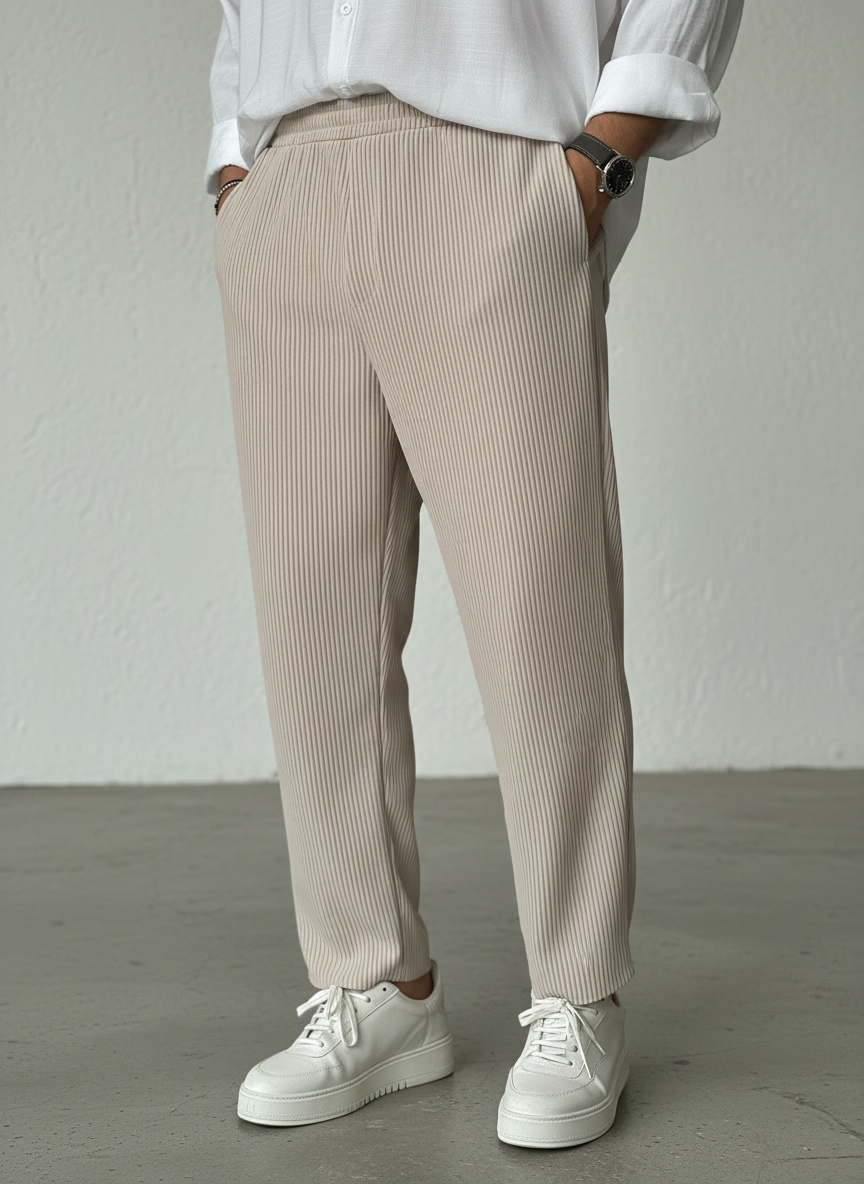 Pantaloni Uomo | Comfort Rilassato | Beige