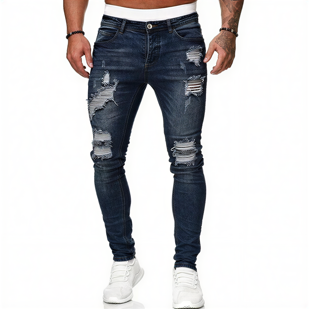 Jeans Skinny Uomo | Denim Distressed | Streetwear