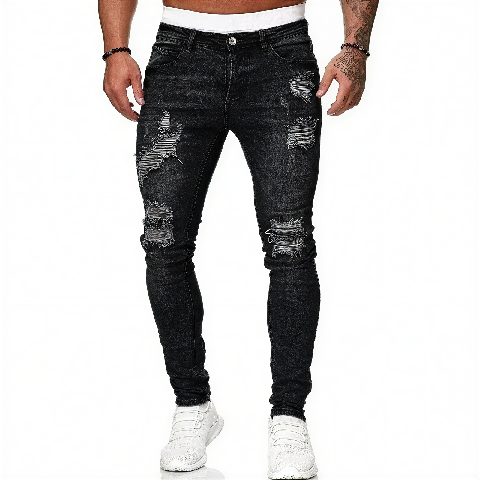 Jeans Skinny Uomo | Denim Distressed | Streetwear