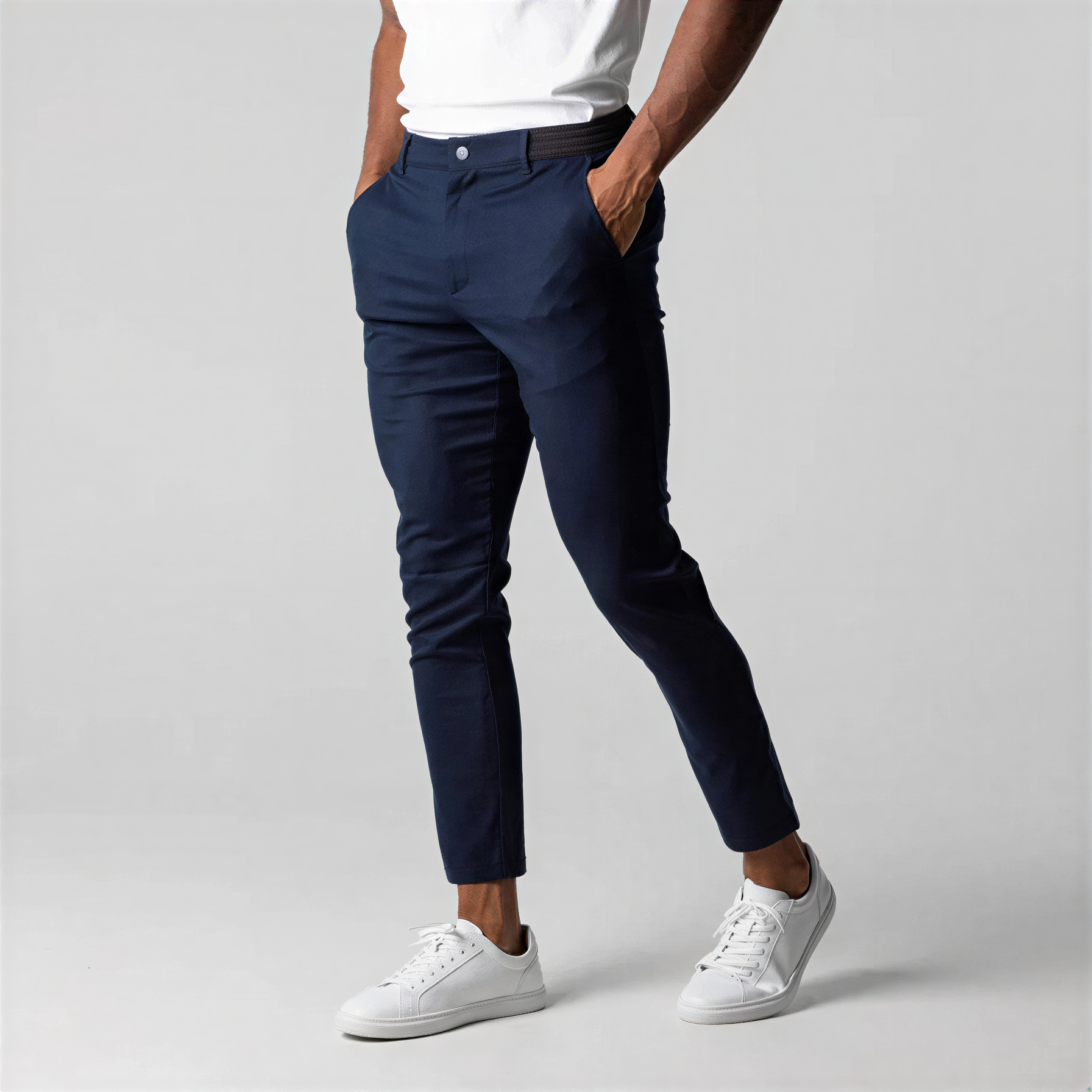 Pantaloni Sartoriali Slim Fit | Tessuto Texturizzato | Uomo