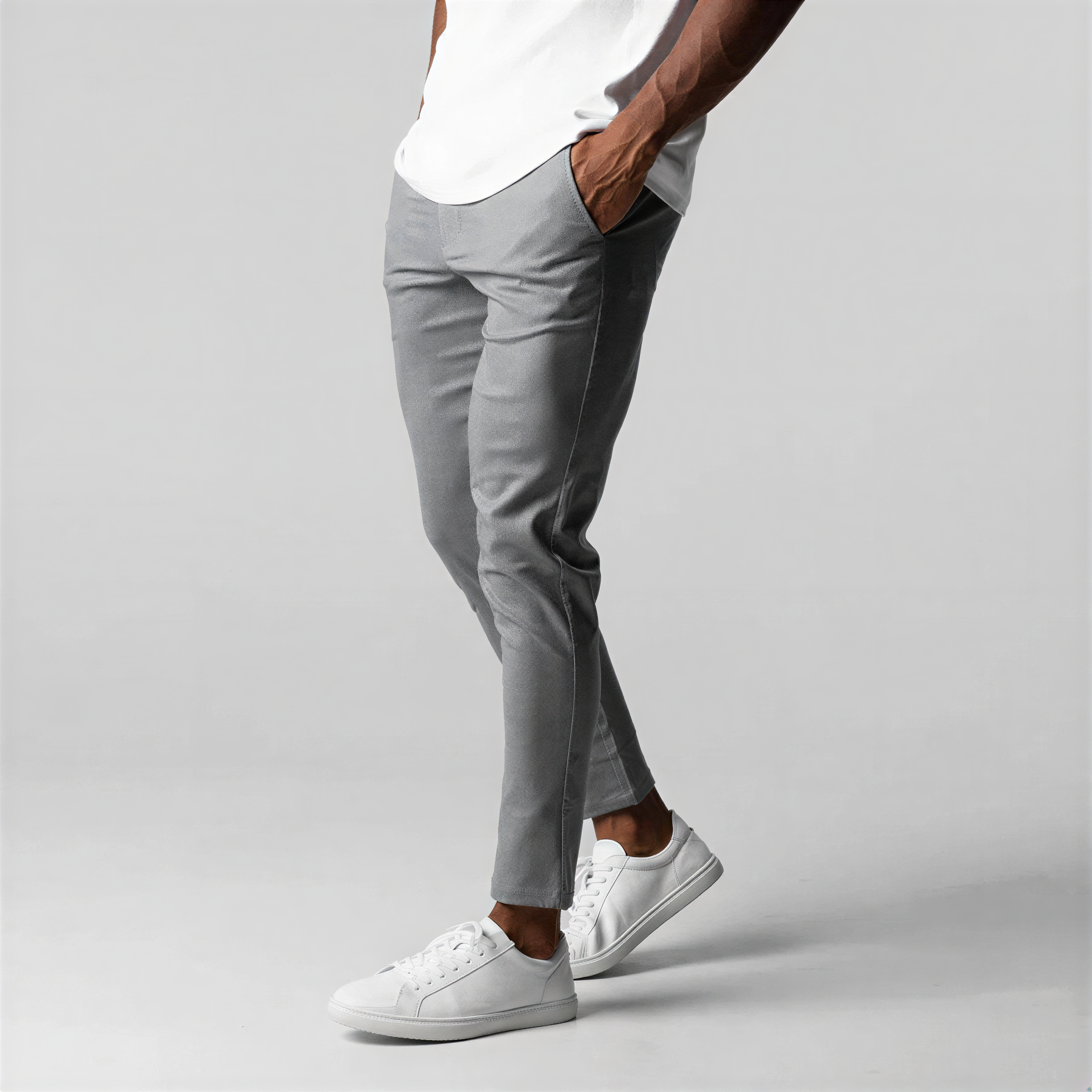 Pantaloni Sartoriali Slim Fit | Tessuto Texturizzato | Uomo