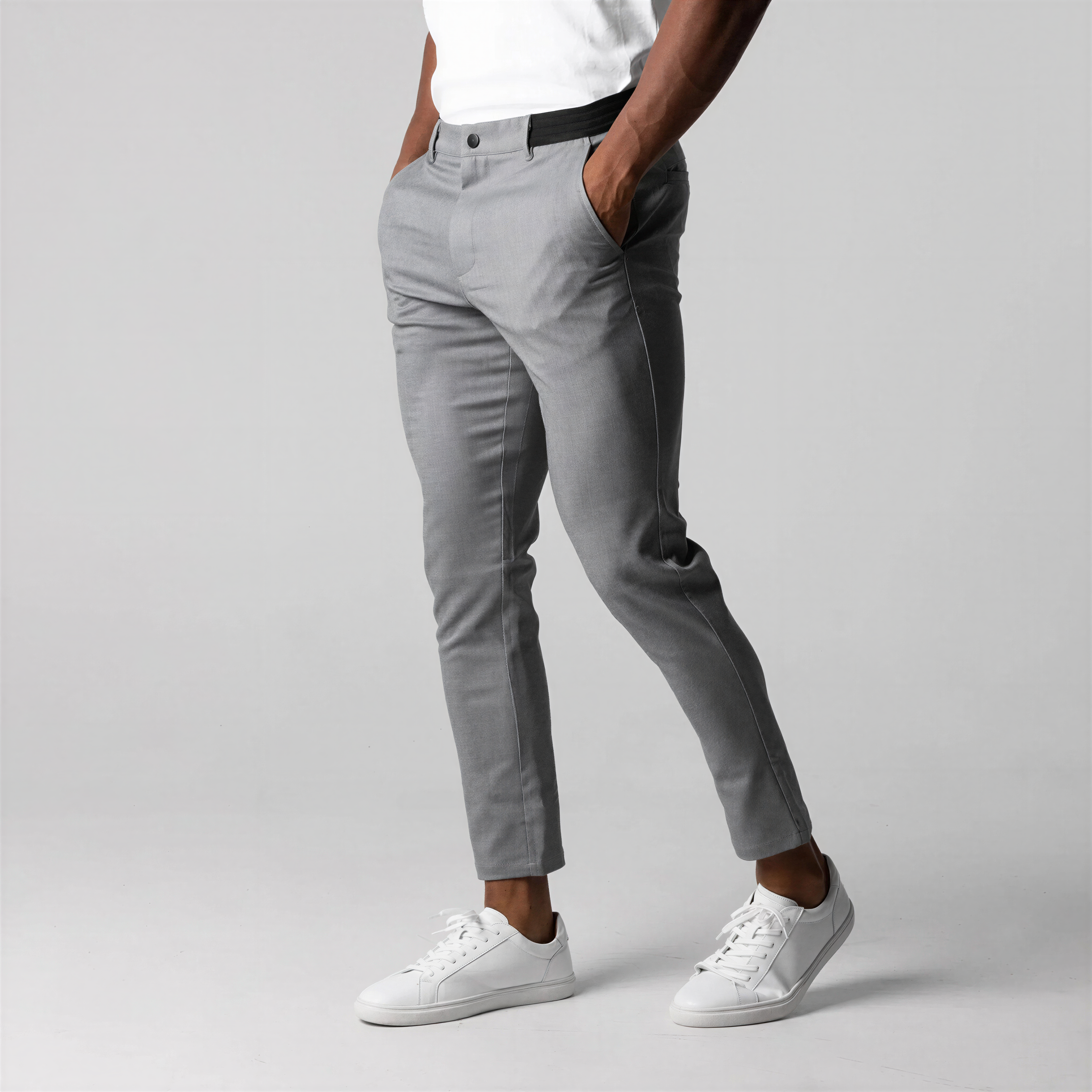 Pantaloni Sartoriali Slim Fit | Tessuto Texturizzato | Uomo