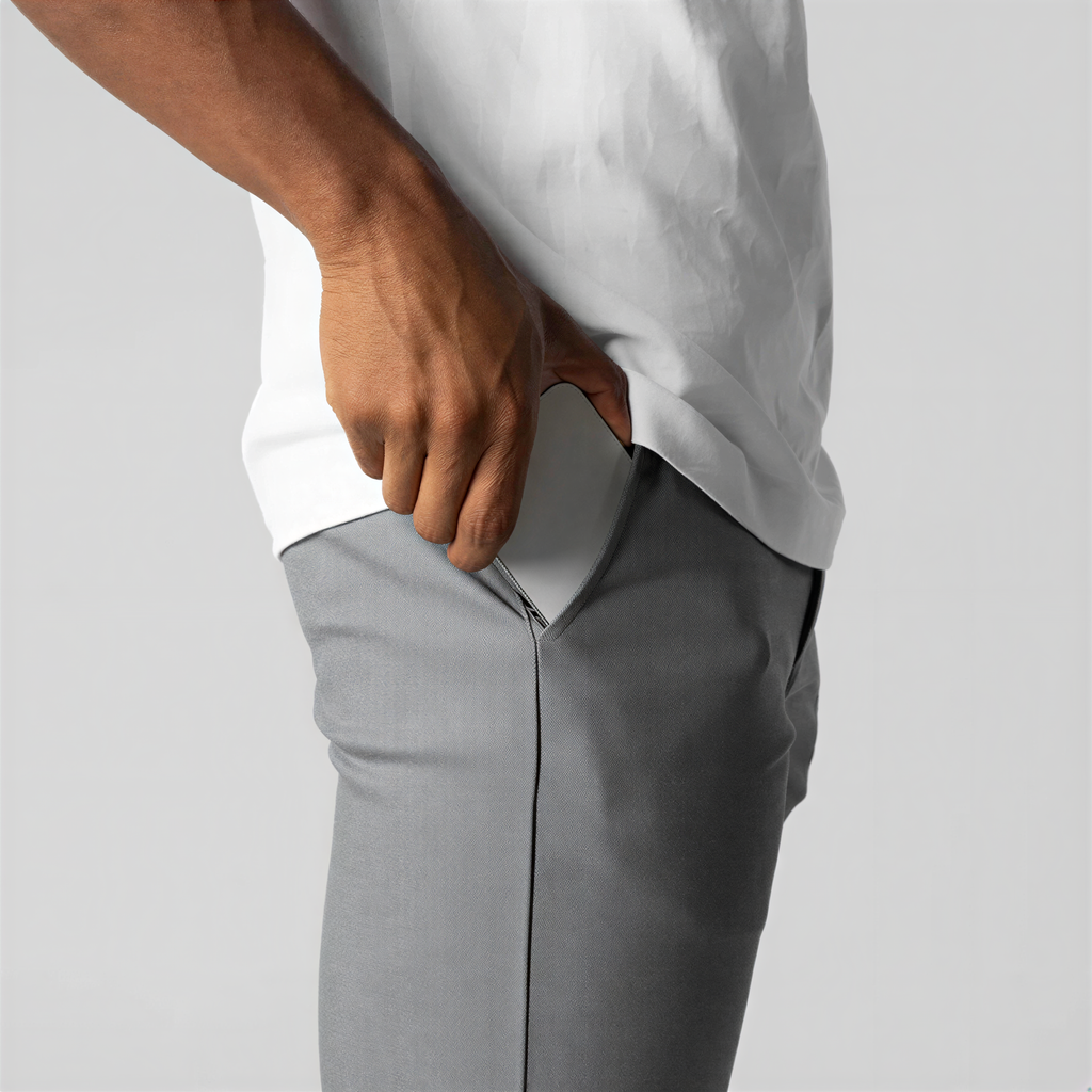 Pantaloni Sartoriali Slim Fit | Tessuto Texturizzato | Uomo