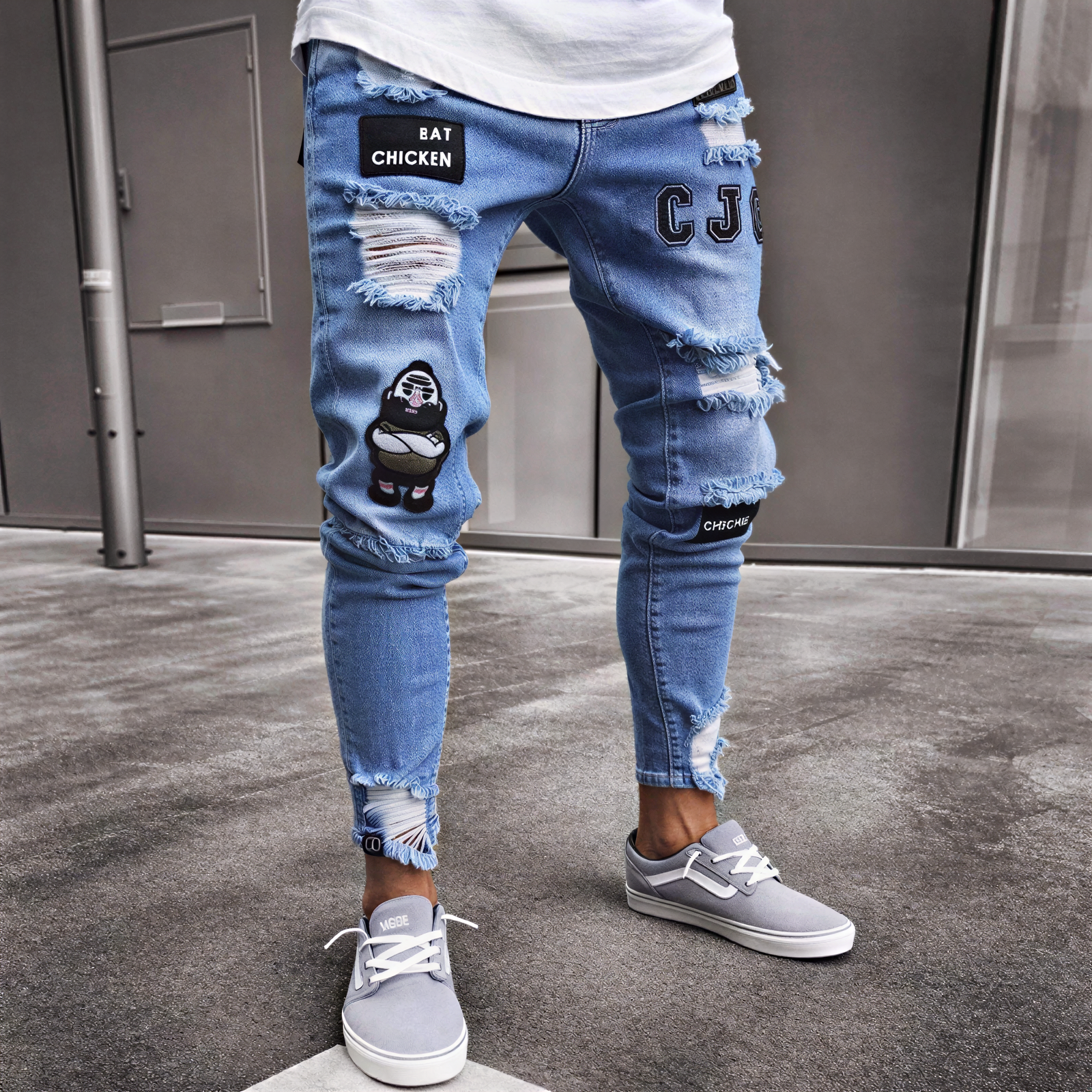 Jeans Skinny Uomo | Denim Strappato | Streetwear