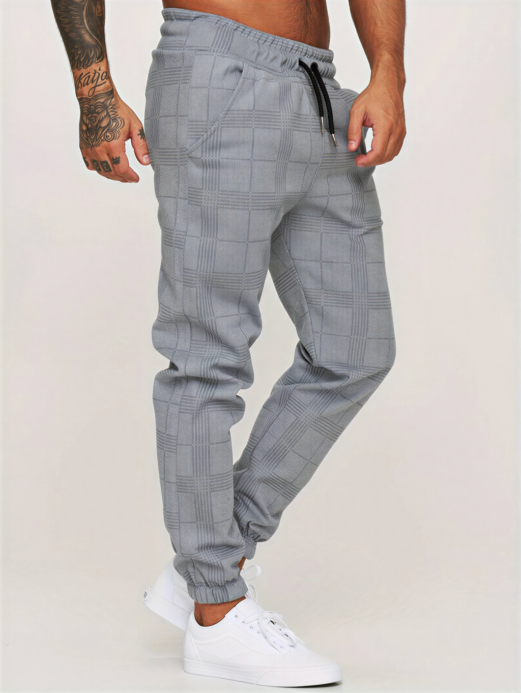 Pantaloni Jogger Uomo | Quadri Casual | Tutto l'Anno