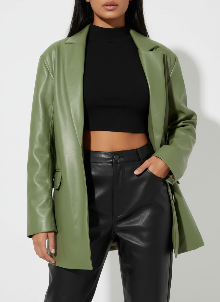 Blazer in Ecopelle | Stile Oversize | Dorio Moda