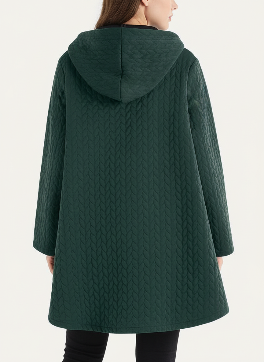 Giacca Trapuntata con Bottoni Effetto Legno | Casual