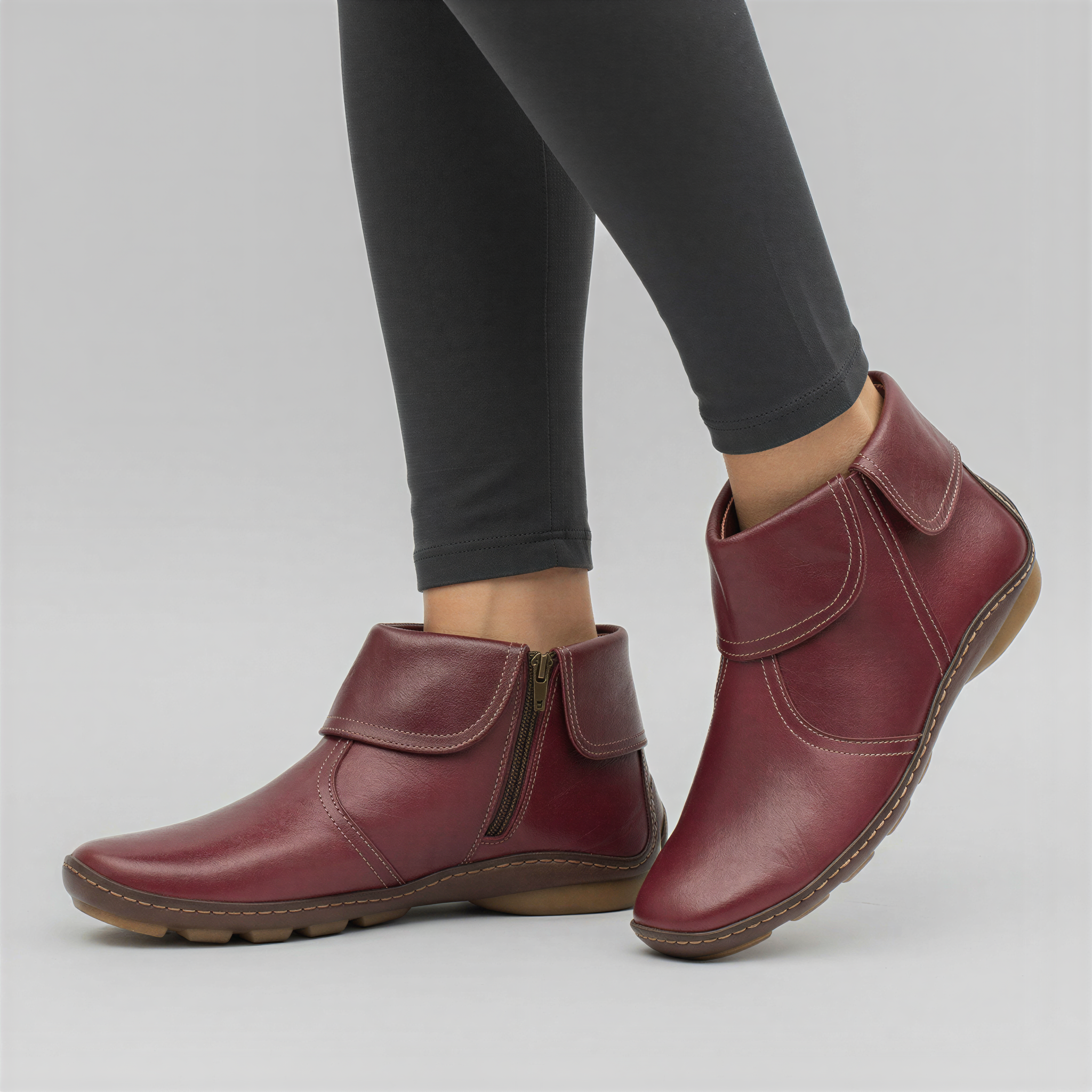 Stivaletti in Pelle | Zip Laterale | Casual