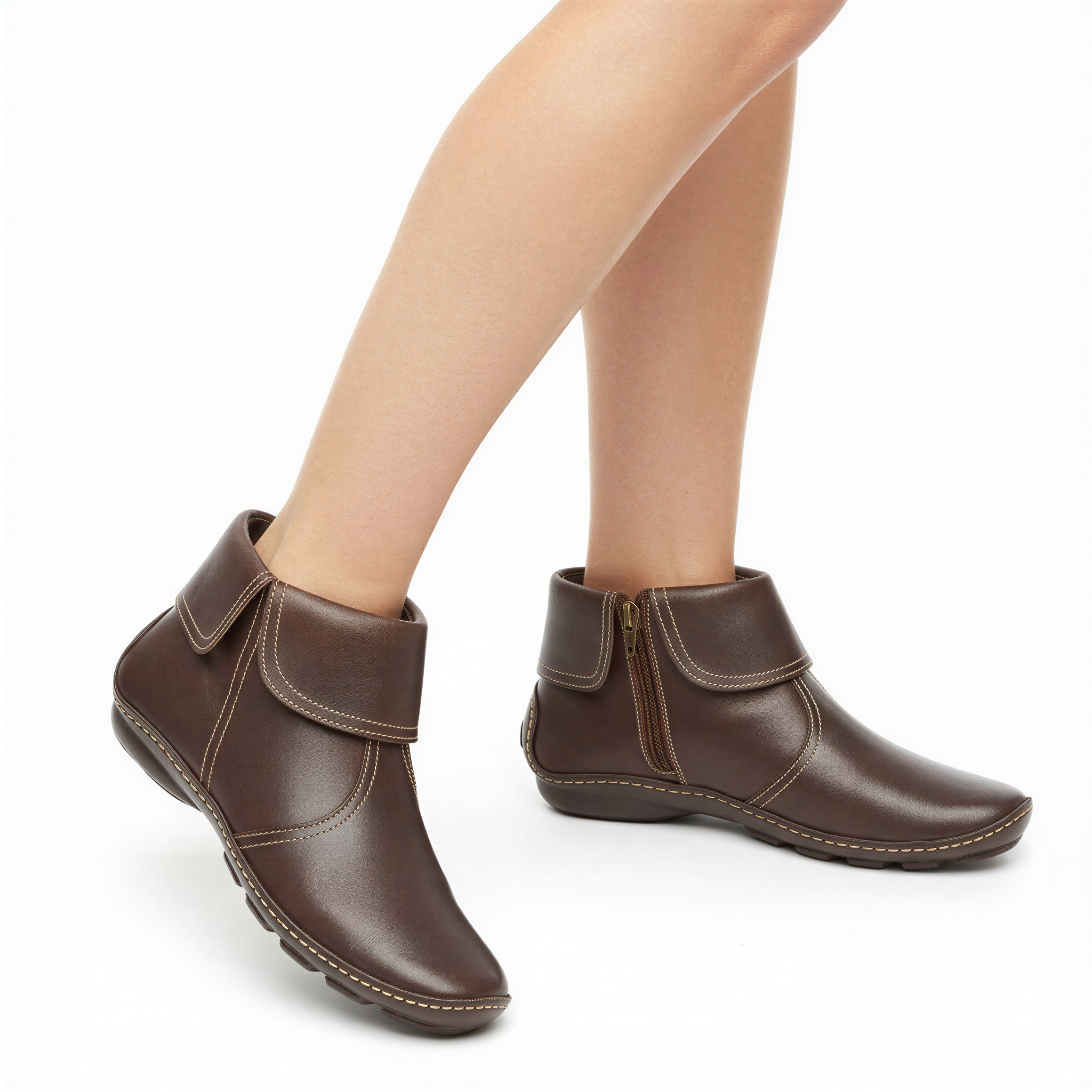 Stivaletti in Pelle | Zip Laterale | Casual