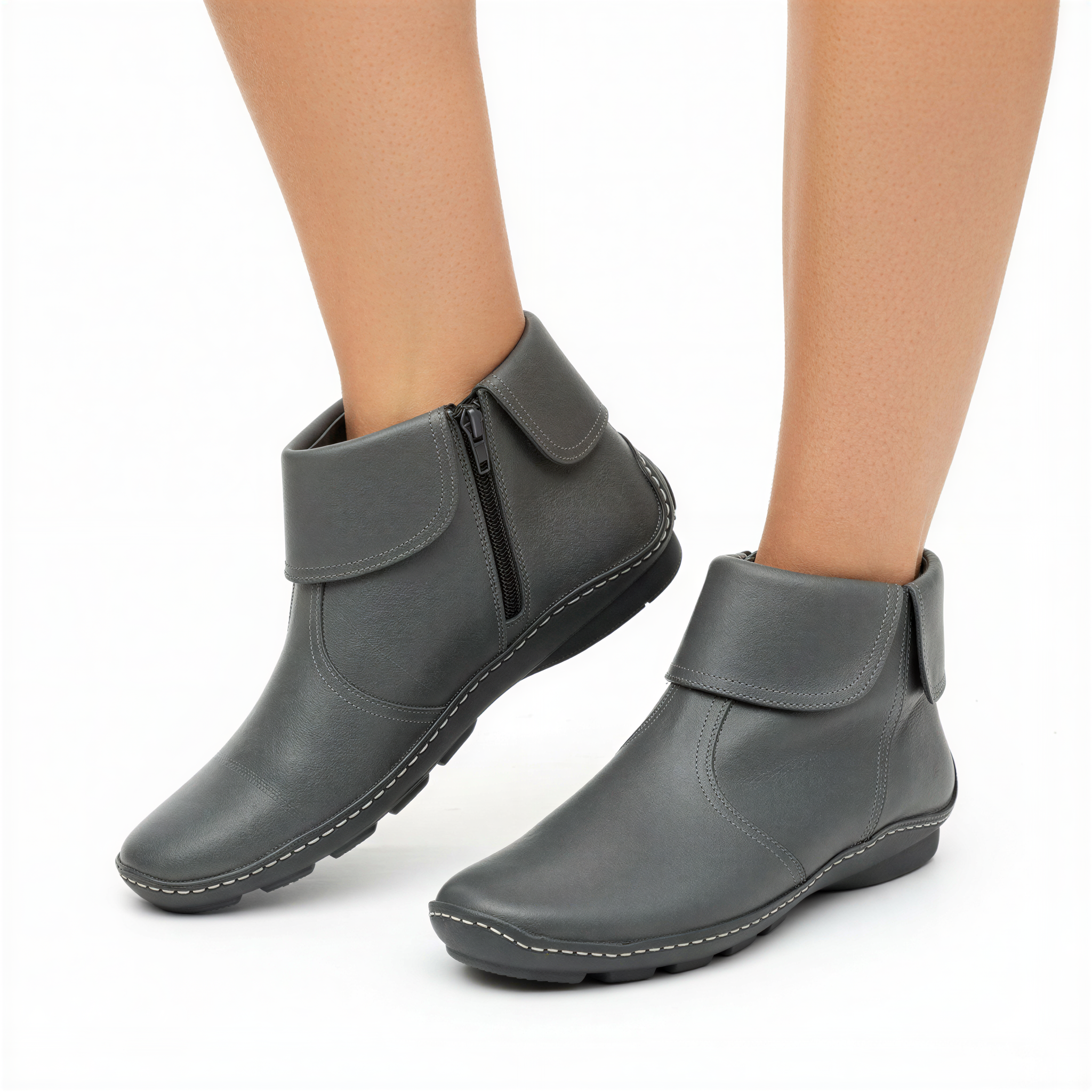 Stivaletti in Pelle | Zip Laterale | Casual