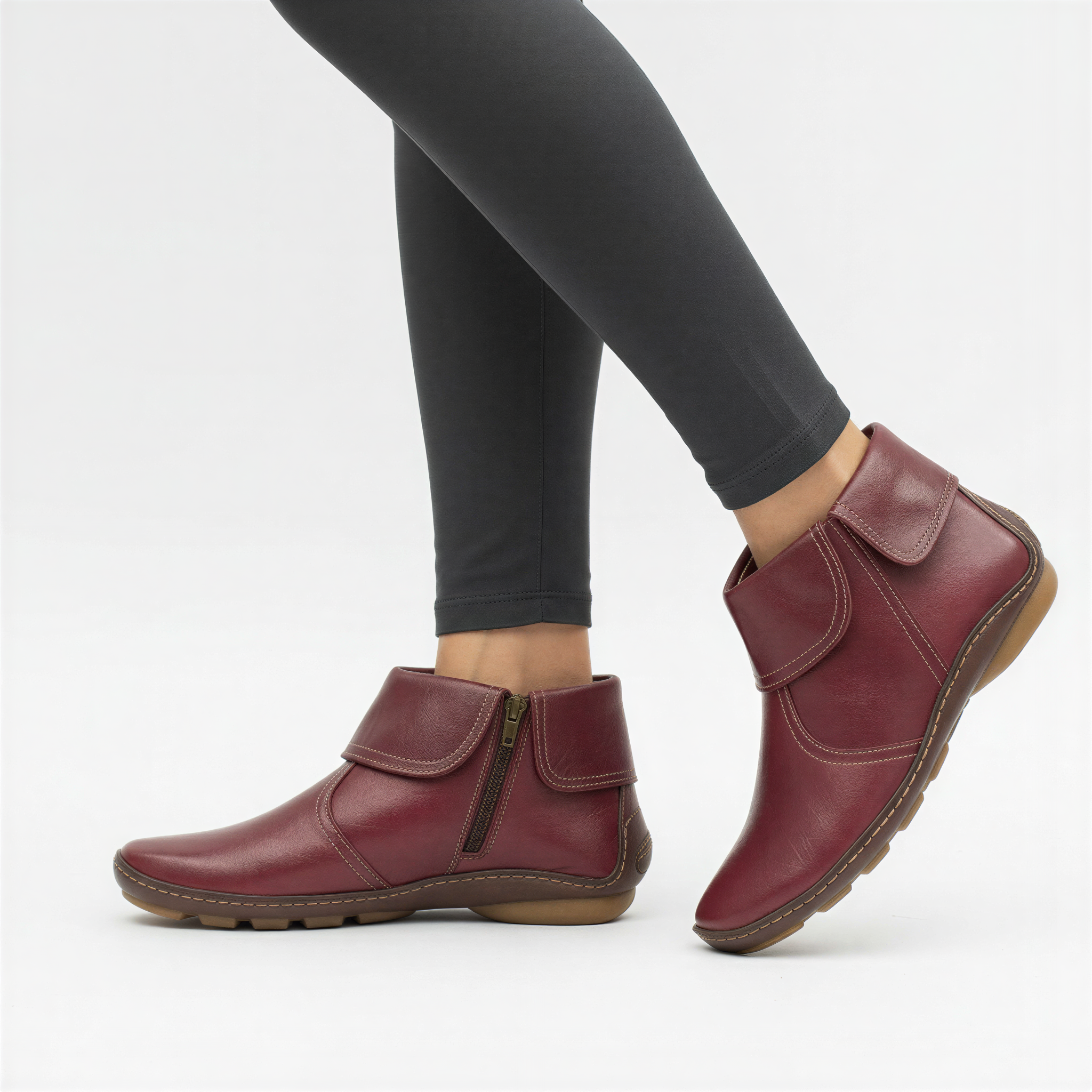 Stivaletti in Pelle | Zip Laterale | Casual