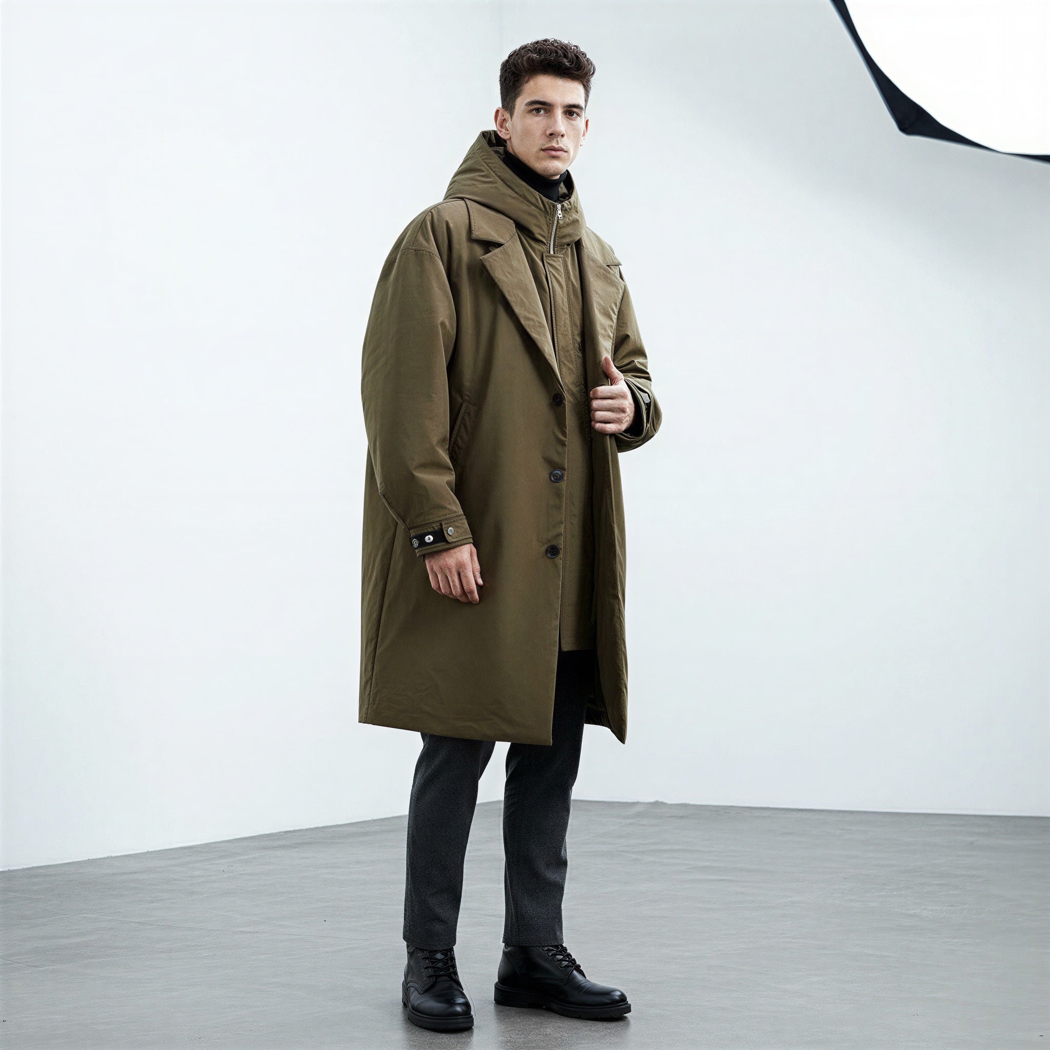 Cappotto Flavio con Cappuccio | Eleganza Moderna