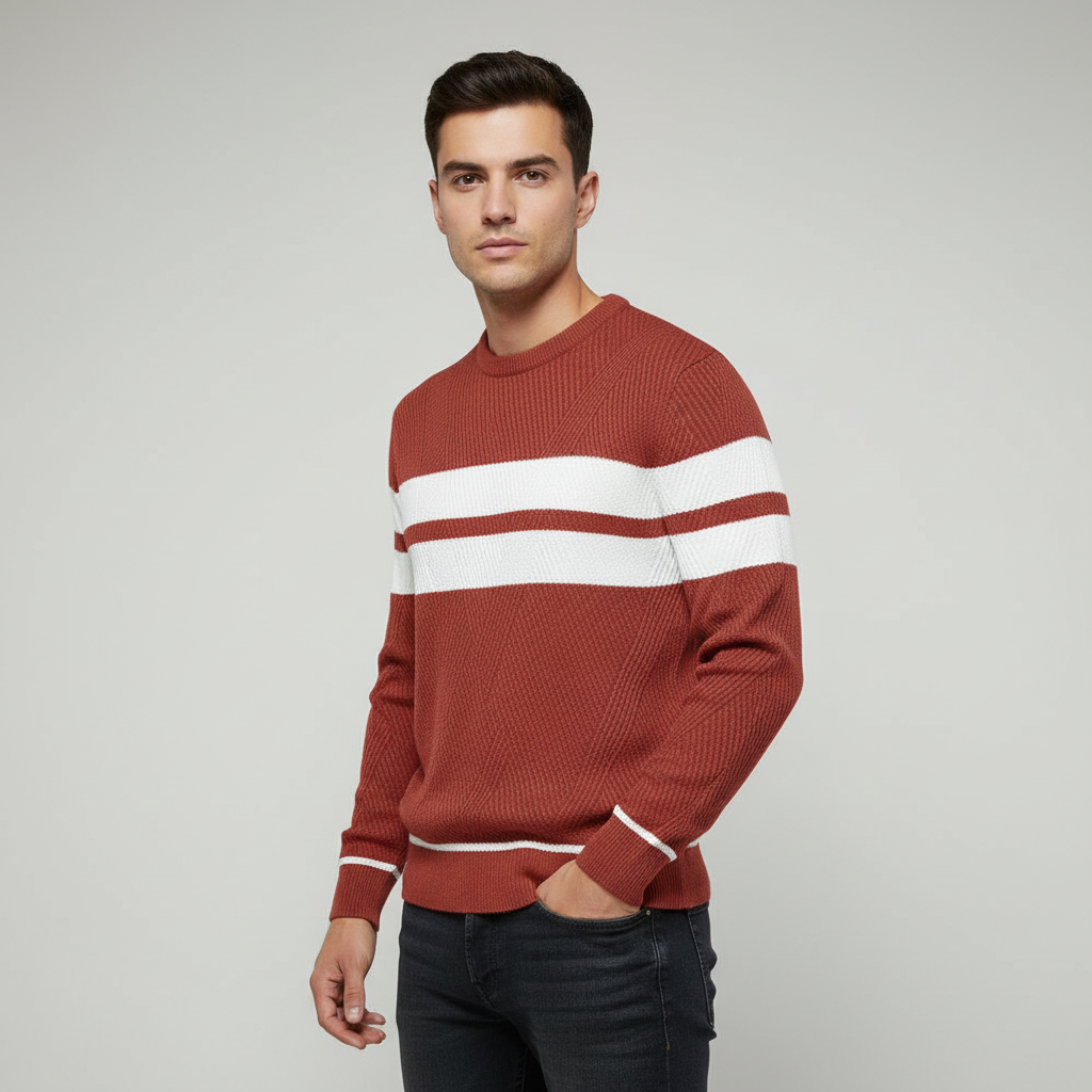 Maglione a Righe da Uomo – Stile Moderno e Chic