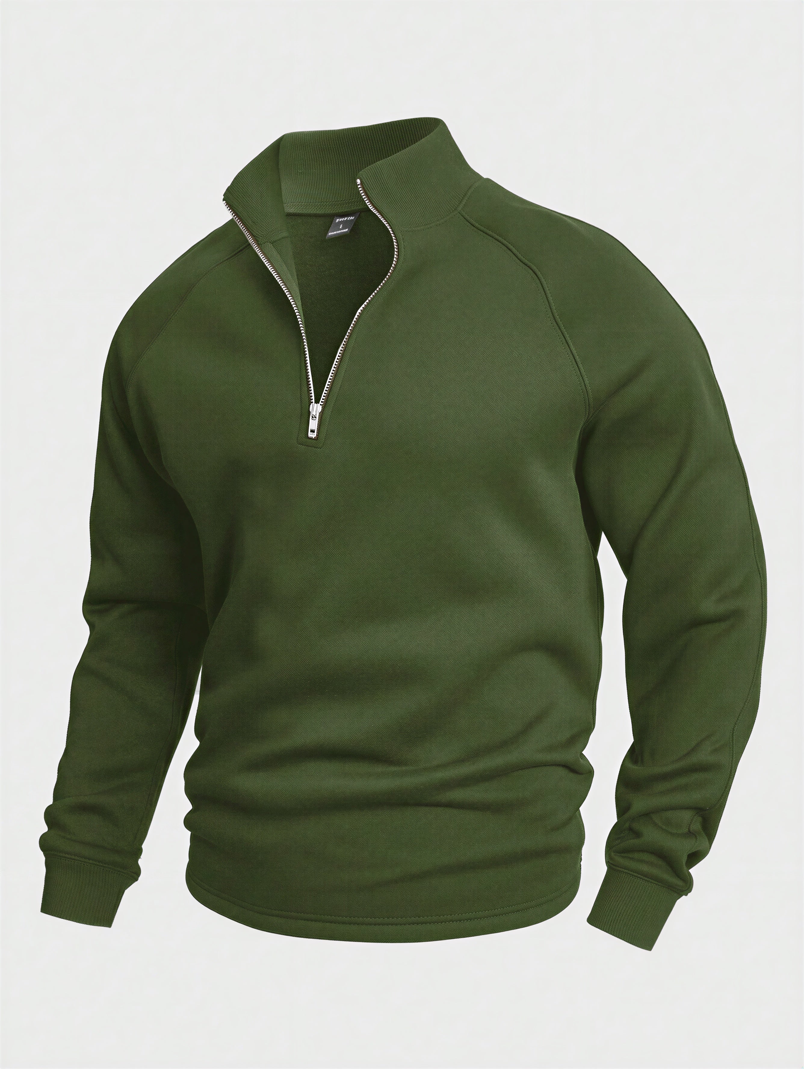 Maglione Elegante con Mezza Zip in Stile Moderno