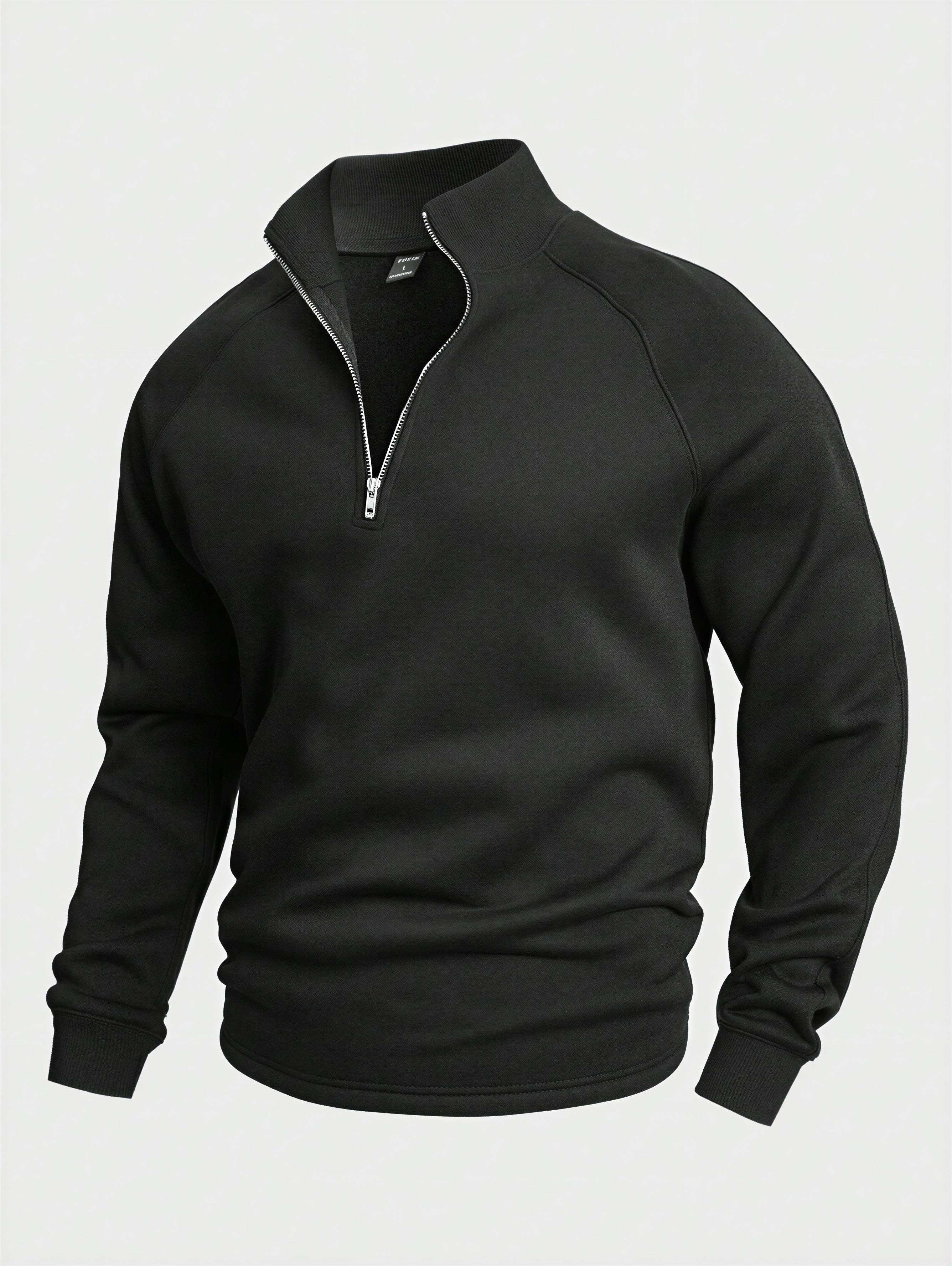 Maglione Elegante con Mezza Zip in Stile Moderno
