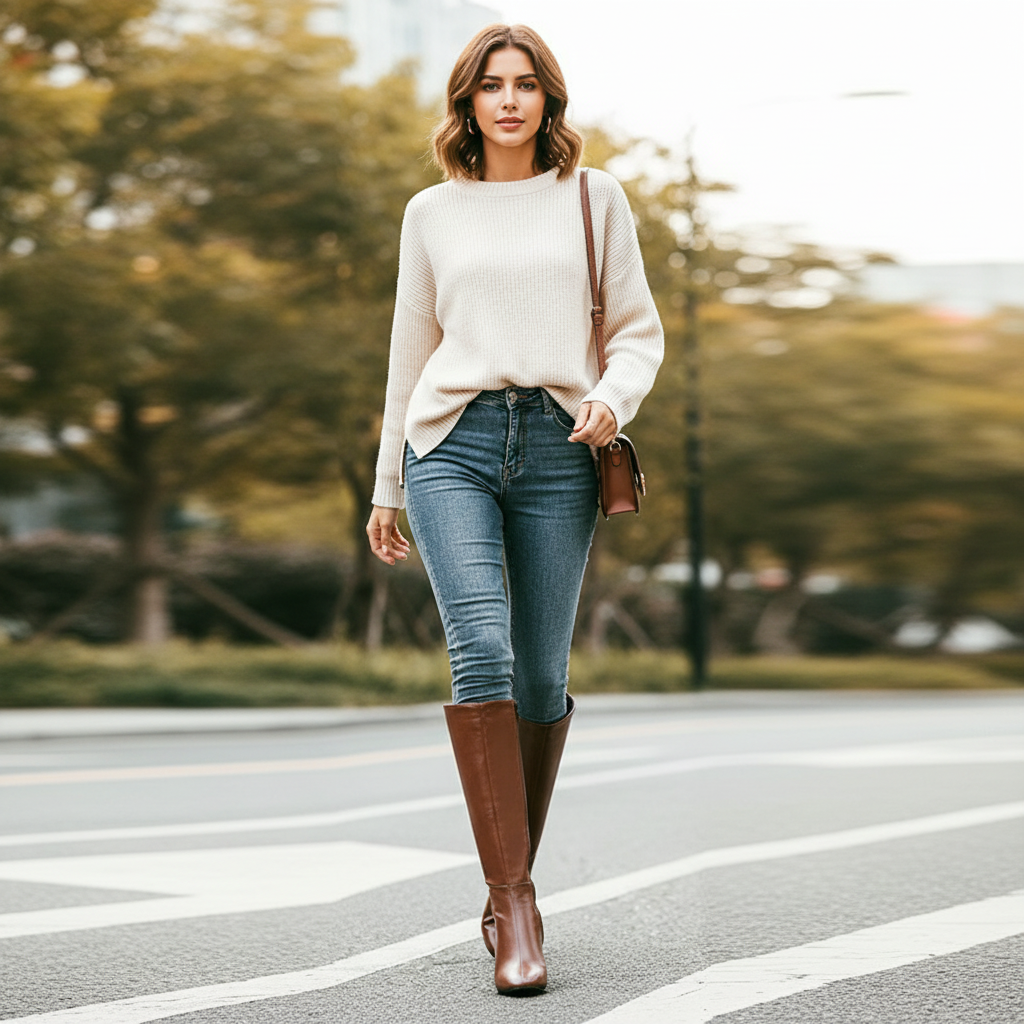 Stivali al Ginocchio in Pelle | Eleganza Moderna | Autunno/Inverno