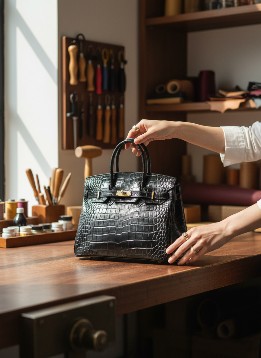 Isla | Borsa Tote Strutturata con Stampa Coccodrillo