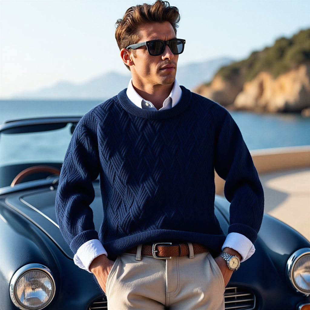 Maglione Uomo | Girocollo Texturizzato | Casual