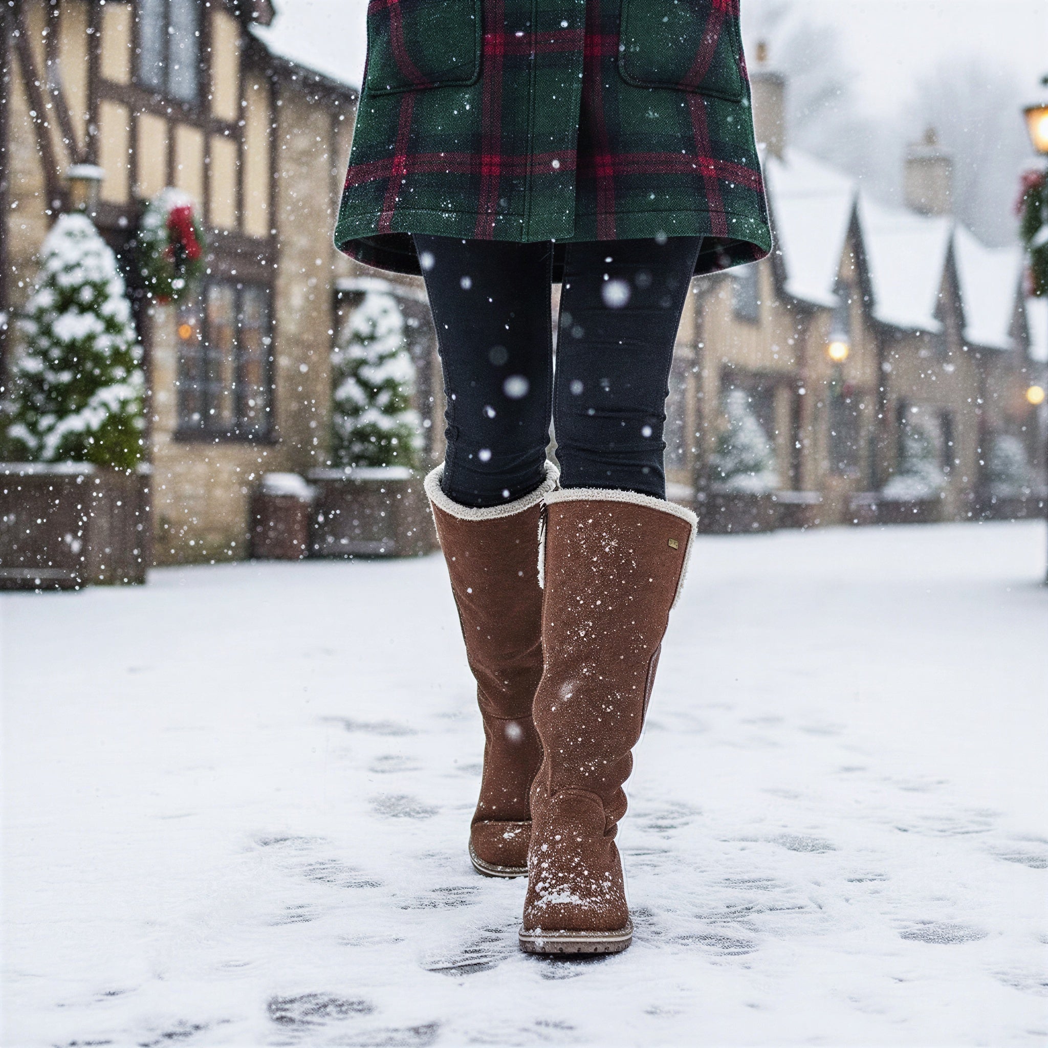 Stivali Alti in Pelle Scamosciata | Caldi e Casual | Inverno