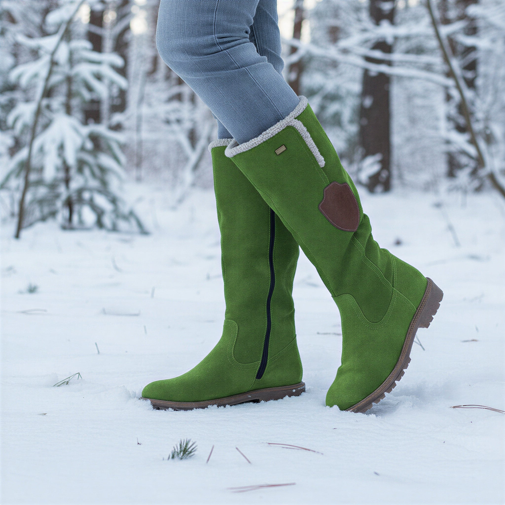 Stivali Alti in Pelle Scamosciata | Caldi e Casual | Inverno