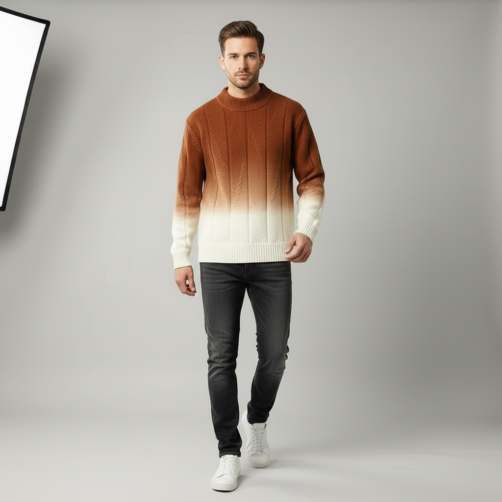 Maglione Uomo Gradient | Collo Alto Casual | Autunno