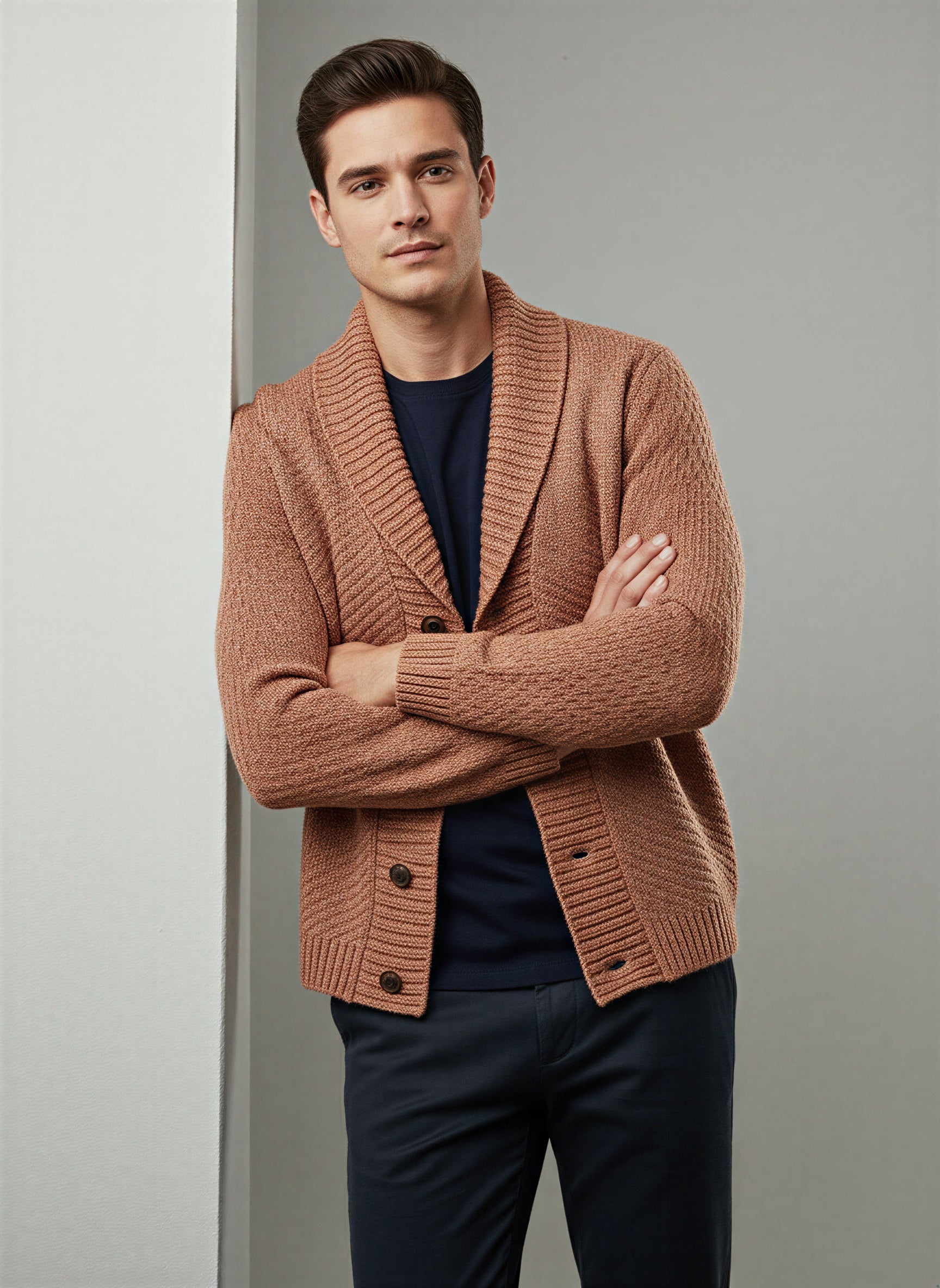Cardigan Uomo Werner | Maglia Spina di Pesce | Inverno
