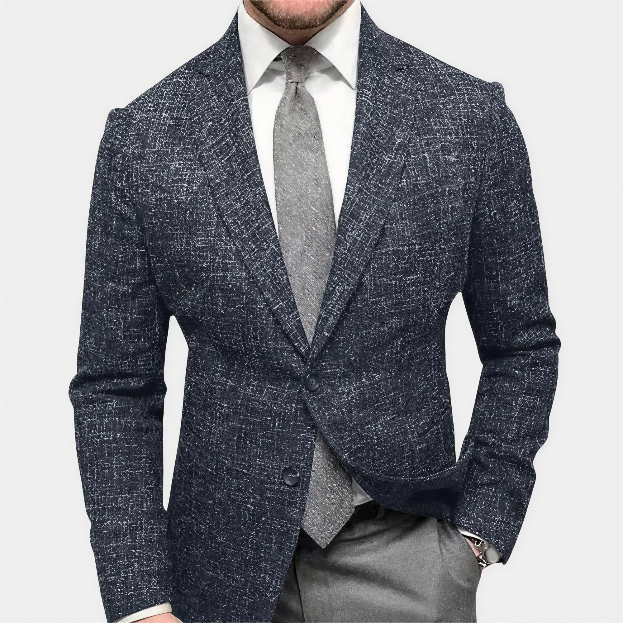 Blazer Uomo | Classico Trama Ricca | Business Casual