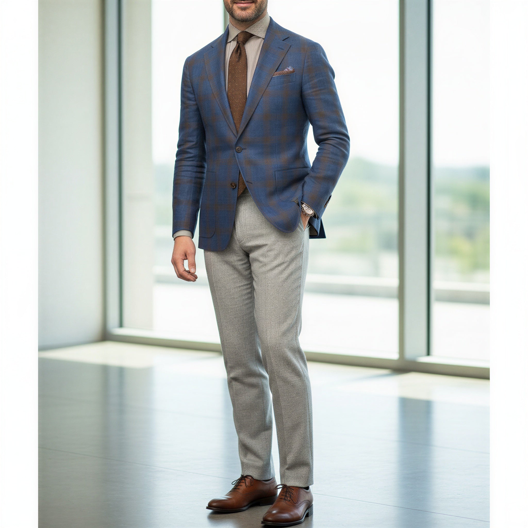 Blazer Uomo | Classico Trama Ricca | Business Casual