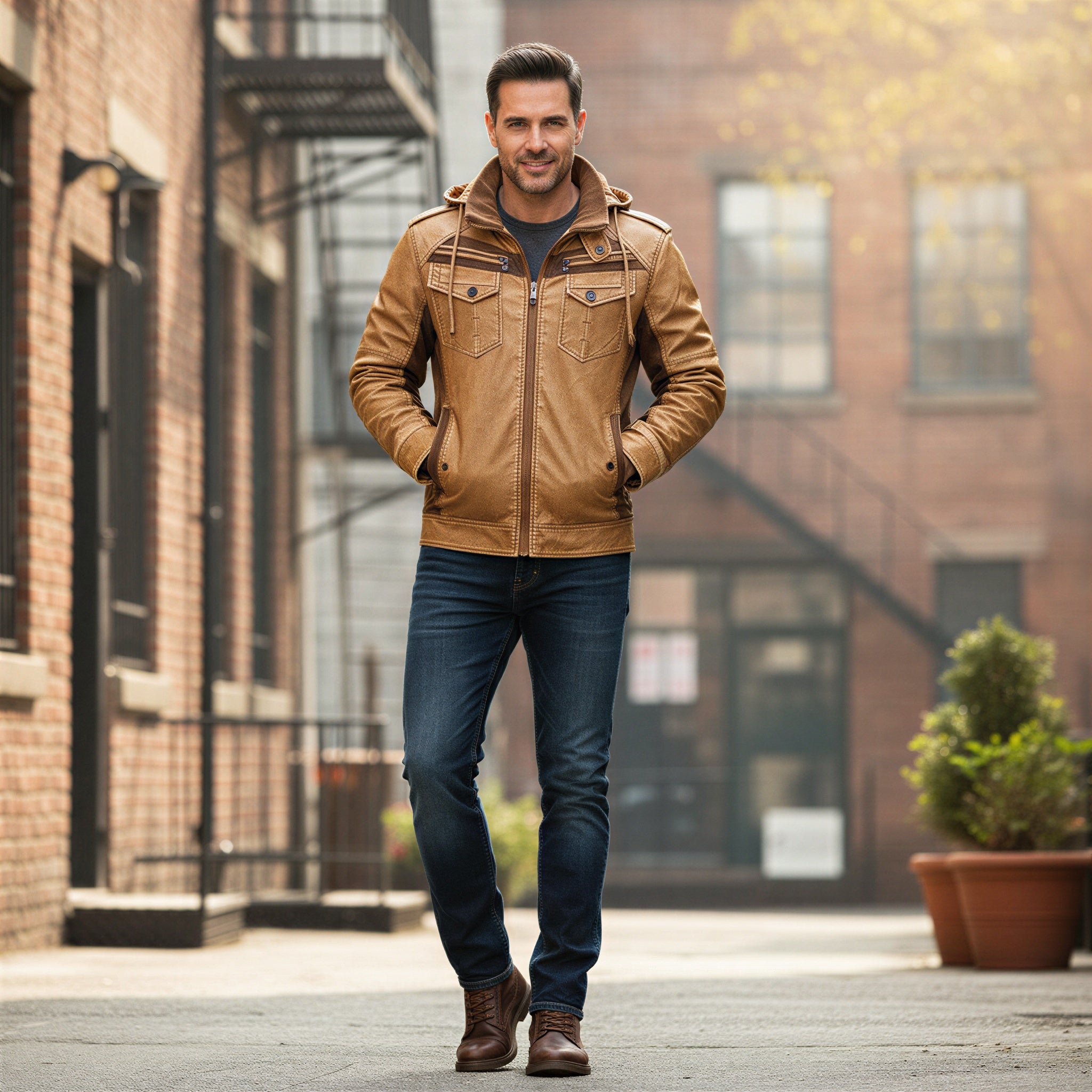 Giubbotto con Cappuccio e Zip | Casual