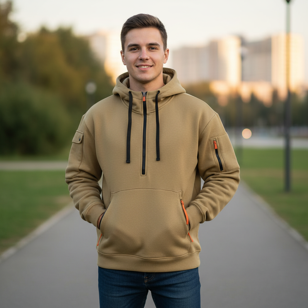 Felpa Outdoor con Zip | Stile Casual | Tutte le Stagioni