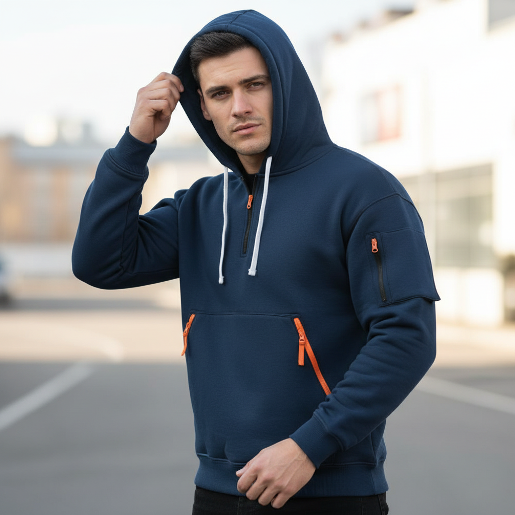 Felpa Outdoor con Zip | Stile Casual | Tutte le Stagioni