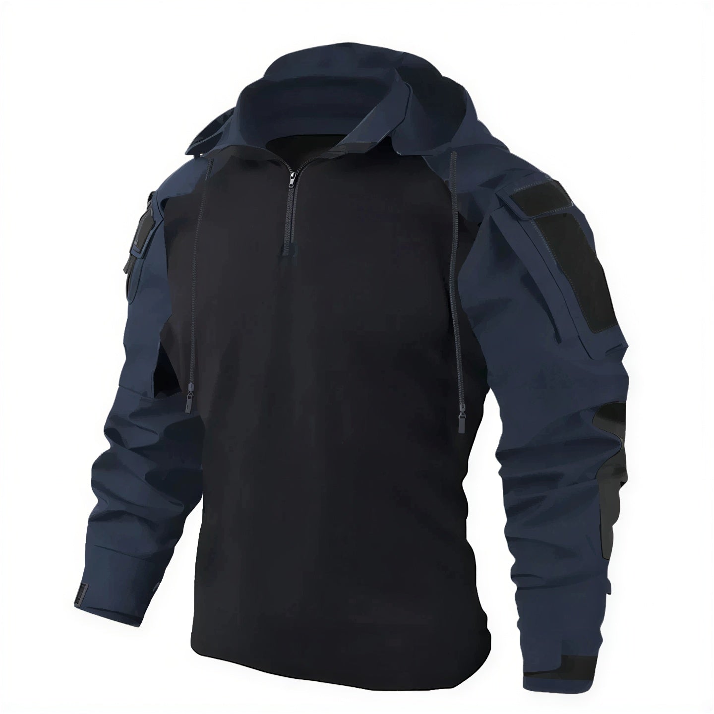 Felpa Tattica Peter | Zip 1/4 con Cappuccio | Outdoor
